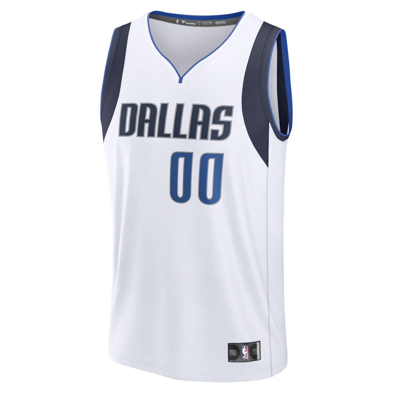 Dallas Mavericks Fast Break Custom Jersey Association Edition White - front view