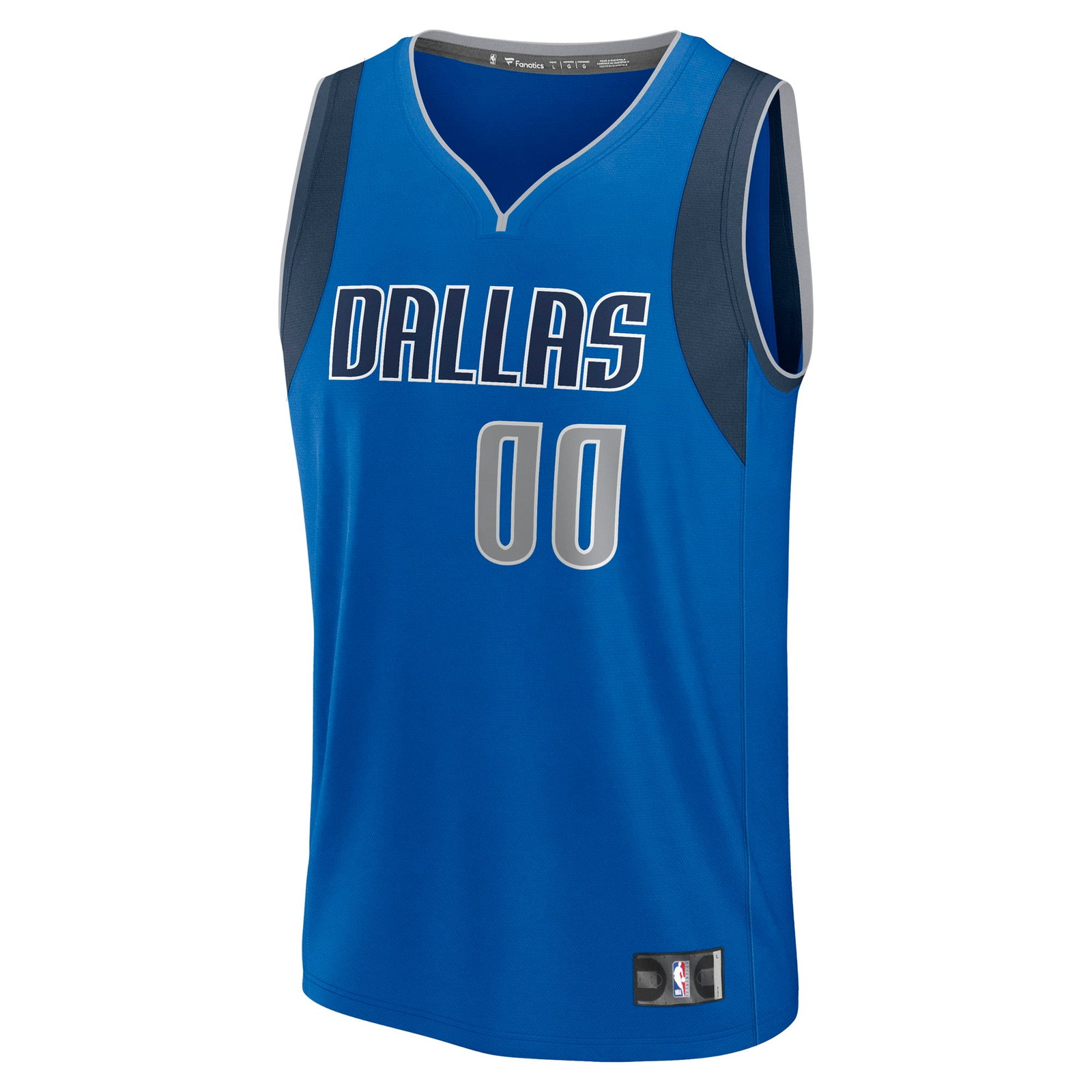 Dallas Mavericks Fast Break Custom Jersey Icon Edition Blue - front view
