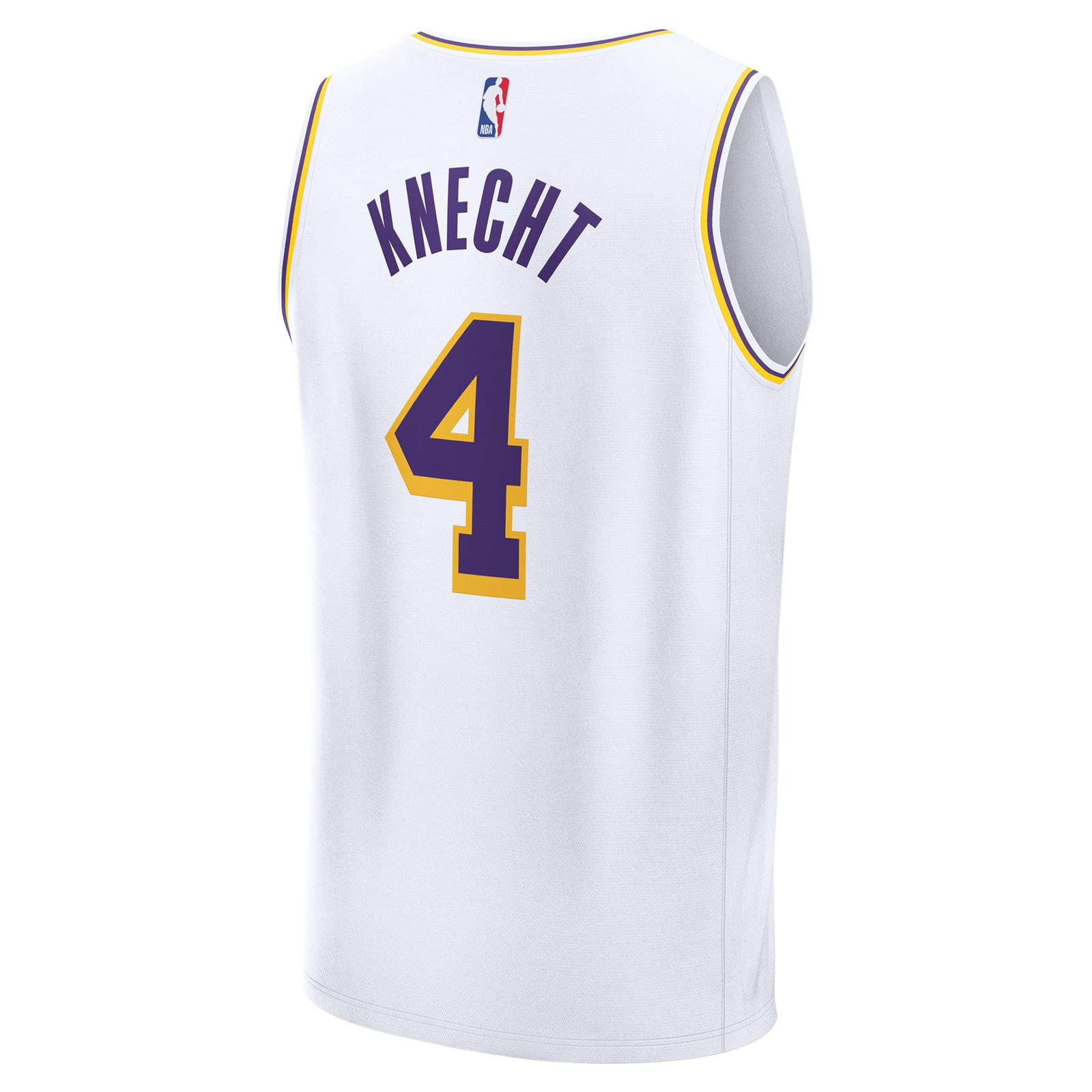 Dalton Knecht Los Angeles Lakers Fast Break Fan Version Player Jersey Association - back view
