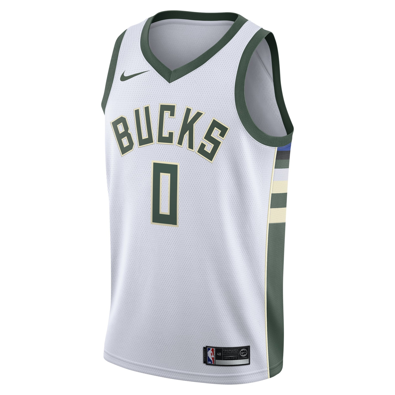 Damian Lillard Milwaukee Bucks Unisex Swingman Player Jersey Association Edition White - front view