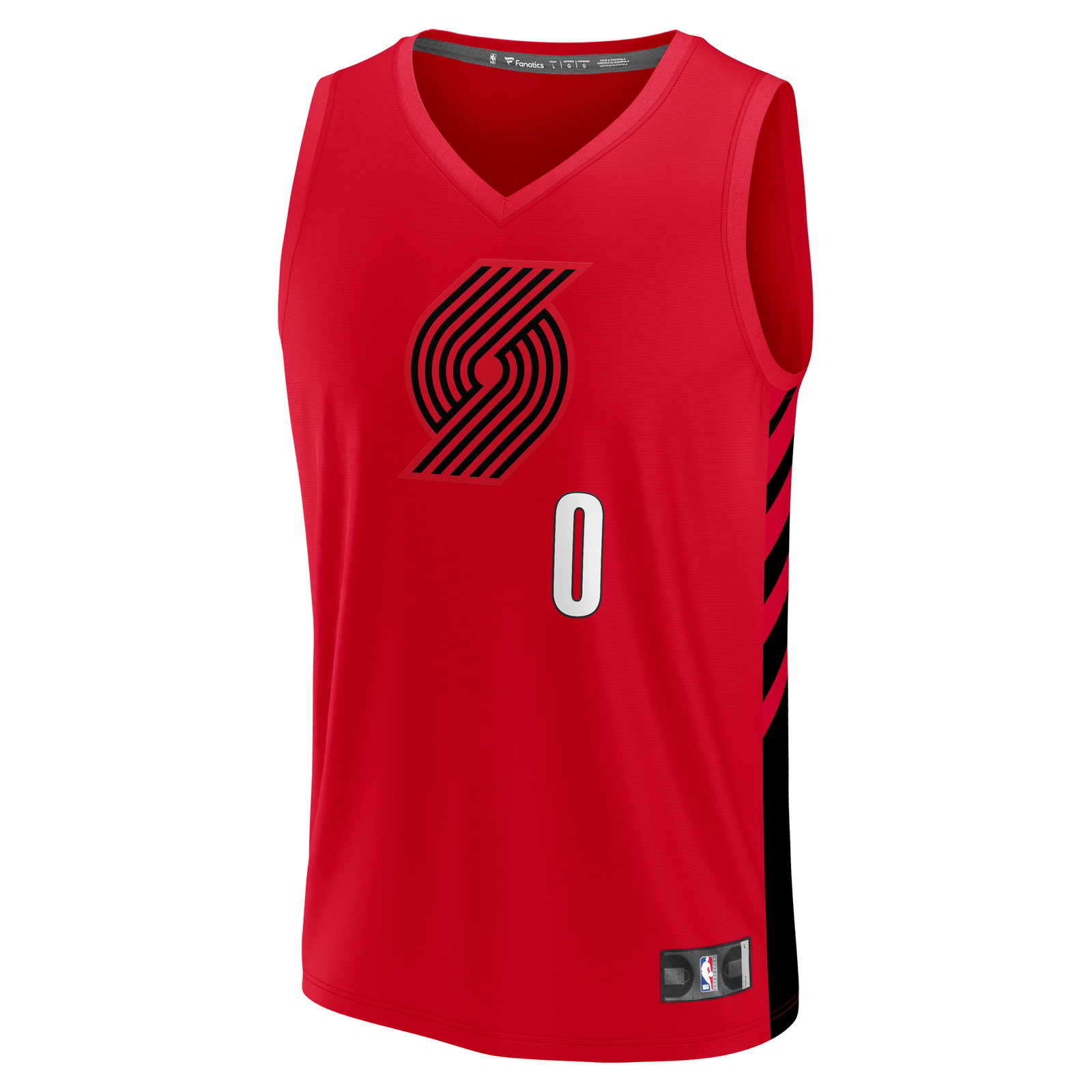 Damian Lillard Portland Trail Blazers Fast Break Fan Version Jersey Red Statement - front view