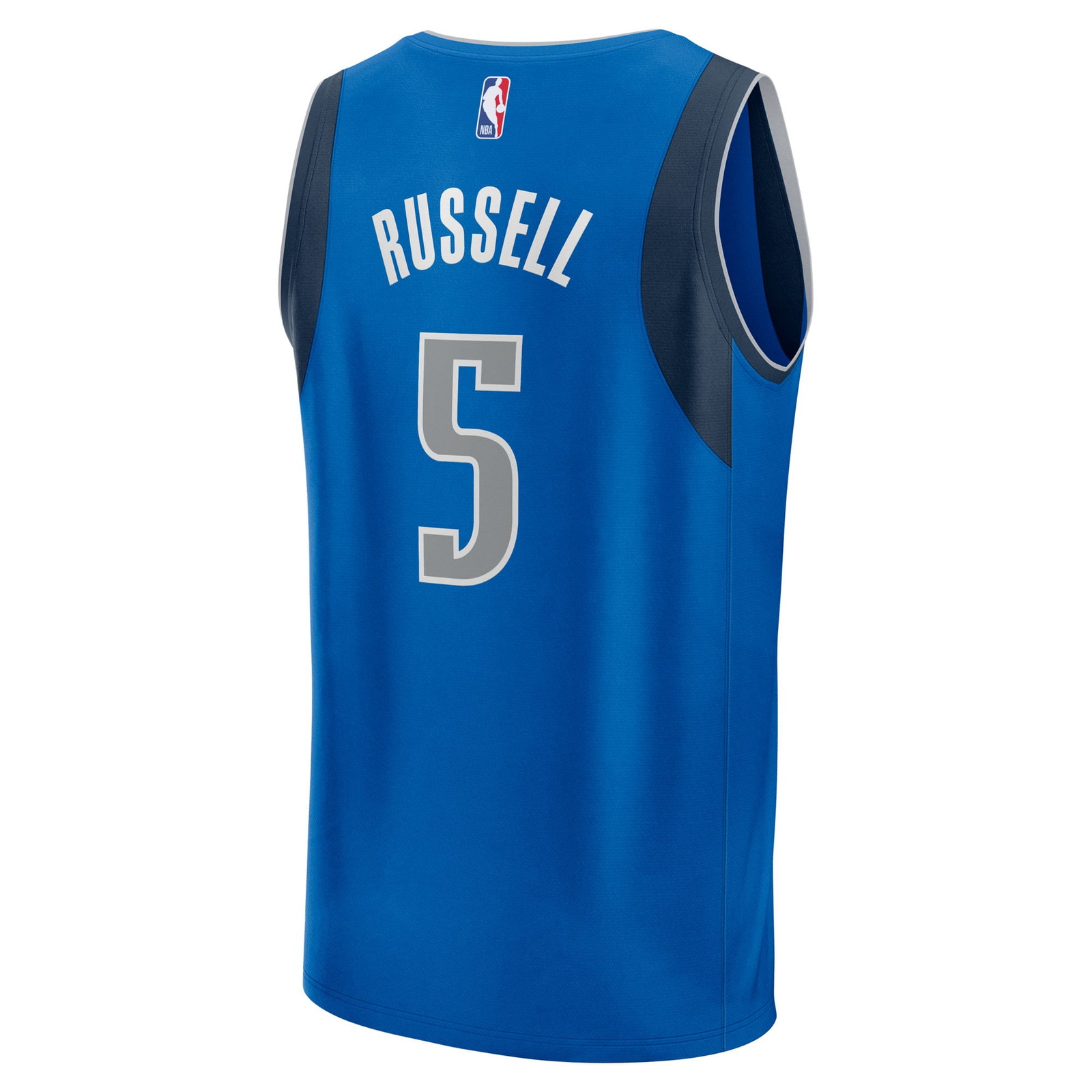 D'Angelo Russell Dallas Mavericks Fast Break Fan Version Player Jersey Icon Edition Blue - back view
