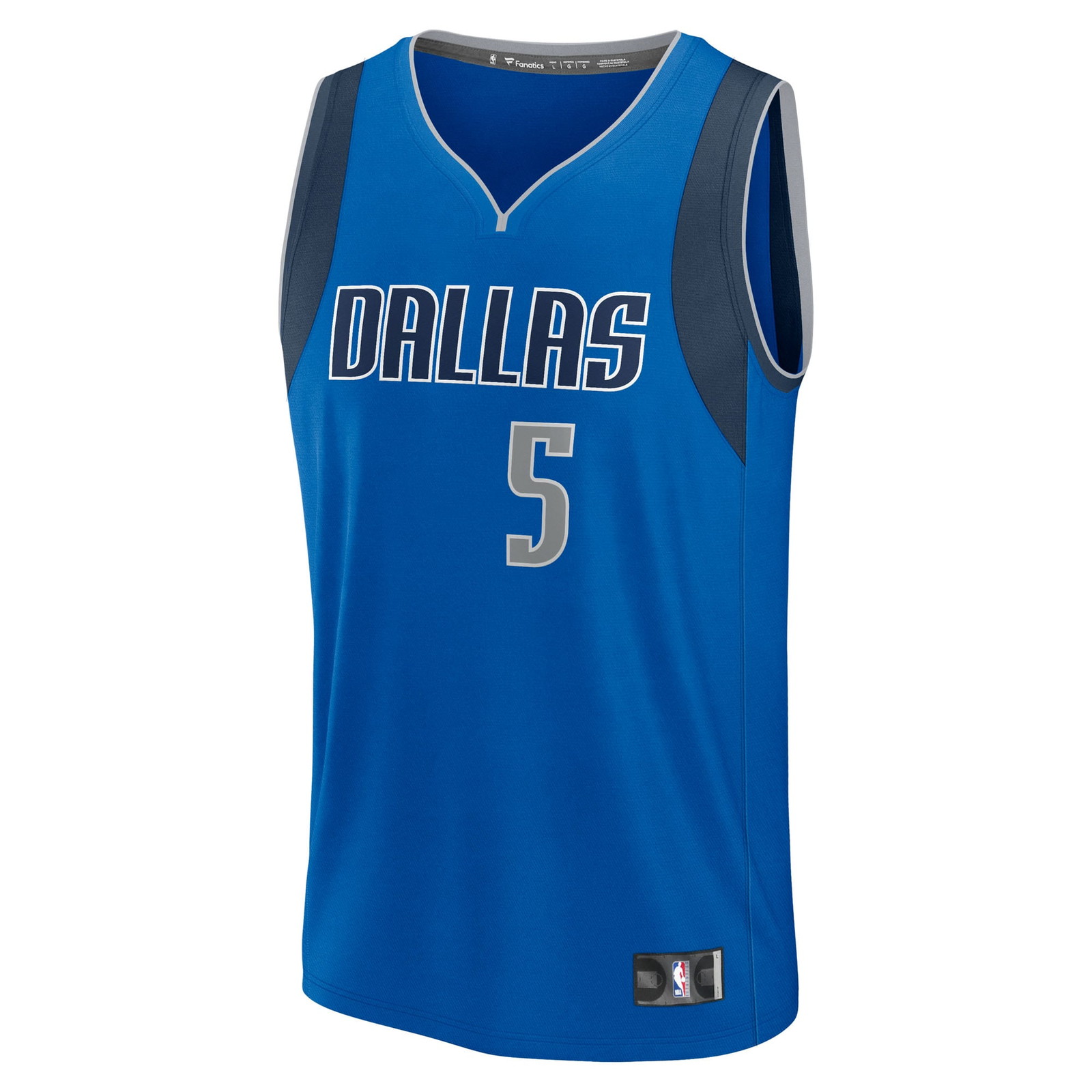 D'Angelo Russell Dallas Mavericks Fast Break Fan Version Player Jersey Icon Edition - front view