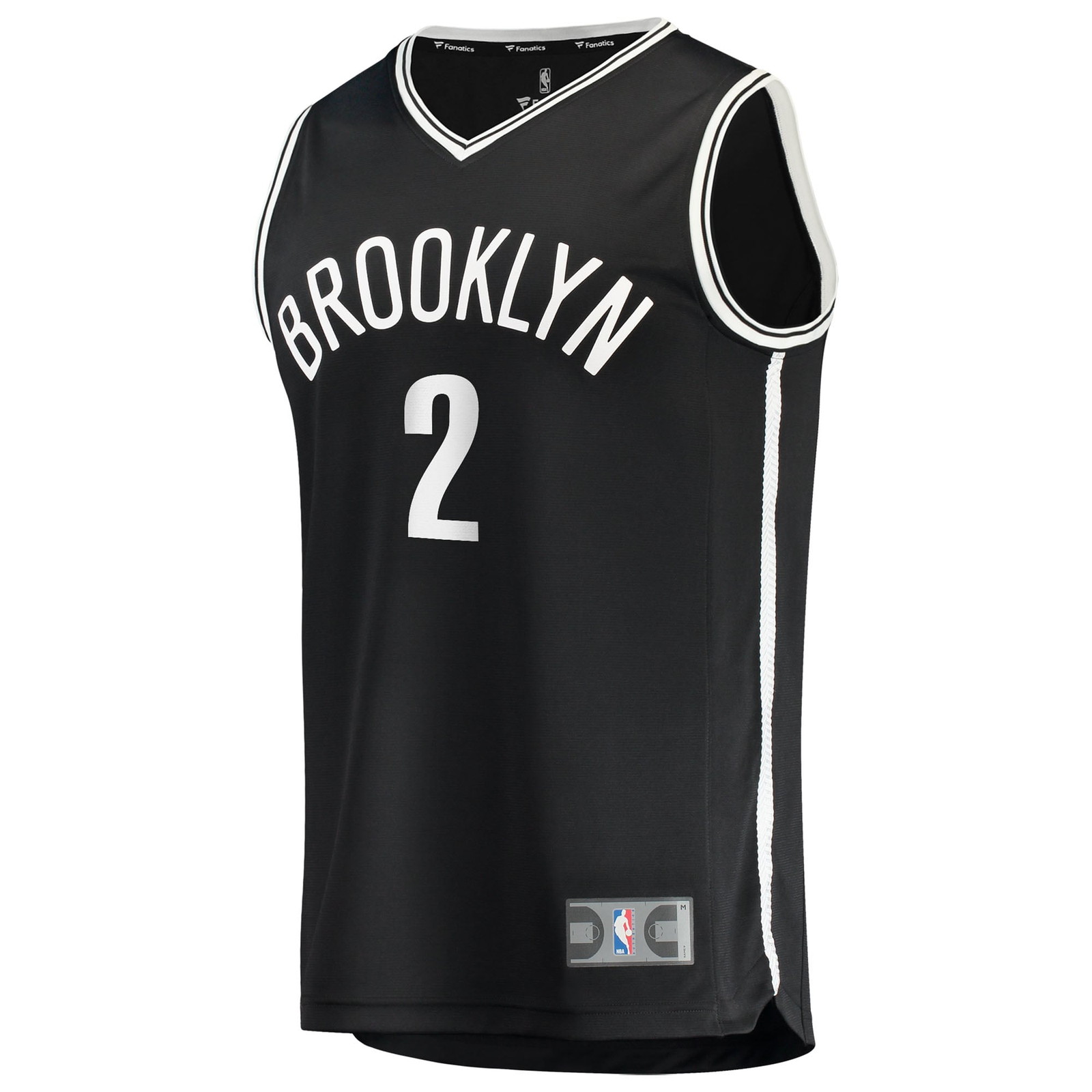 Daniel Wolf Brooklyn Nets Fast Break Fan Version Jersey Black Icon Edition - front view