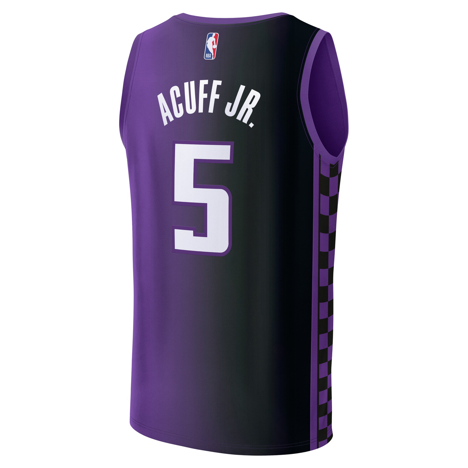 Darius Acuff Jr. Sacramento Kings Youth Fast Break Fan Version Jersey Purple Statement - back view