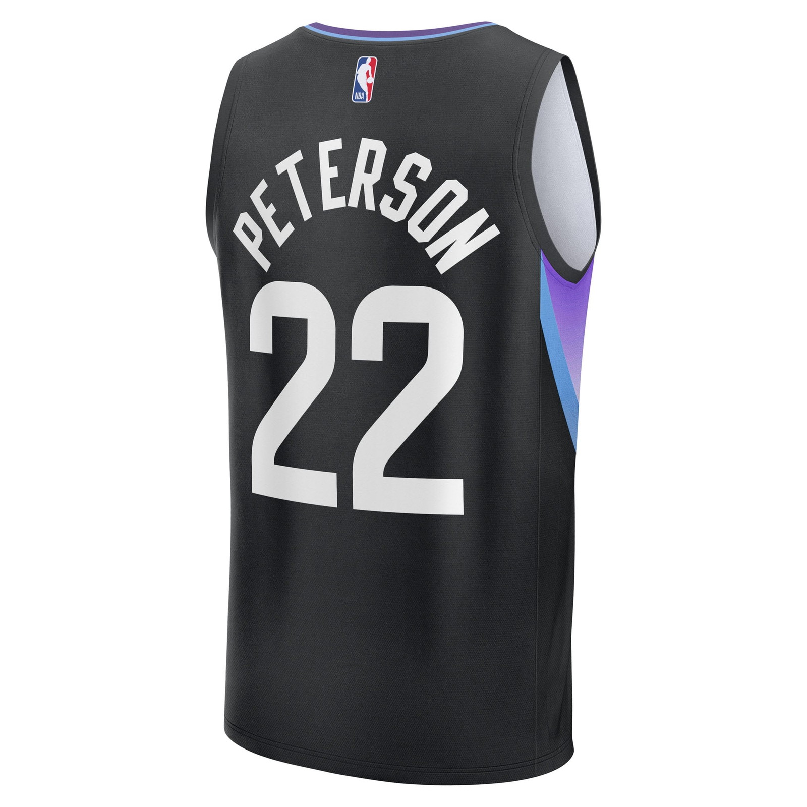 Darryn Peterson Utah Jazz Youth Fast Break Fan Version Jersey Black Statement Edition - back view