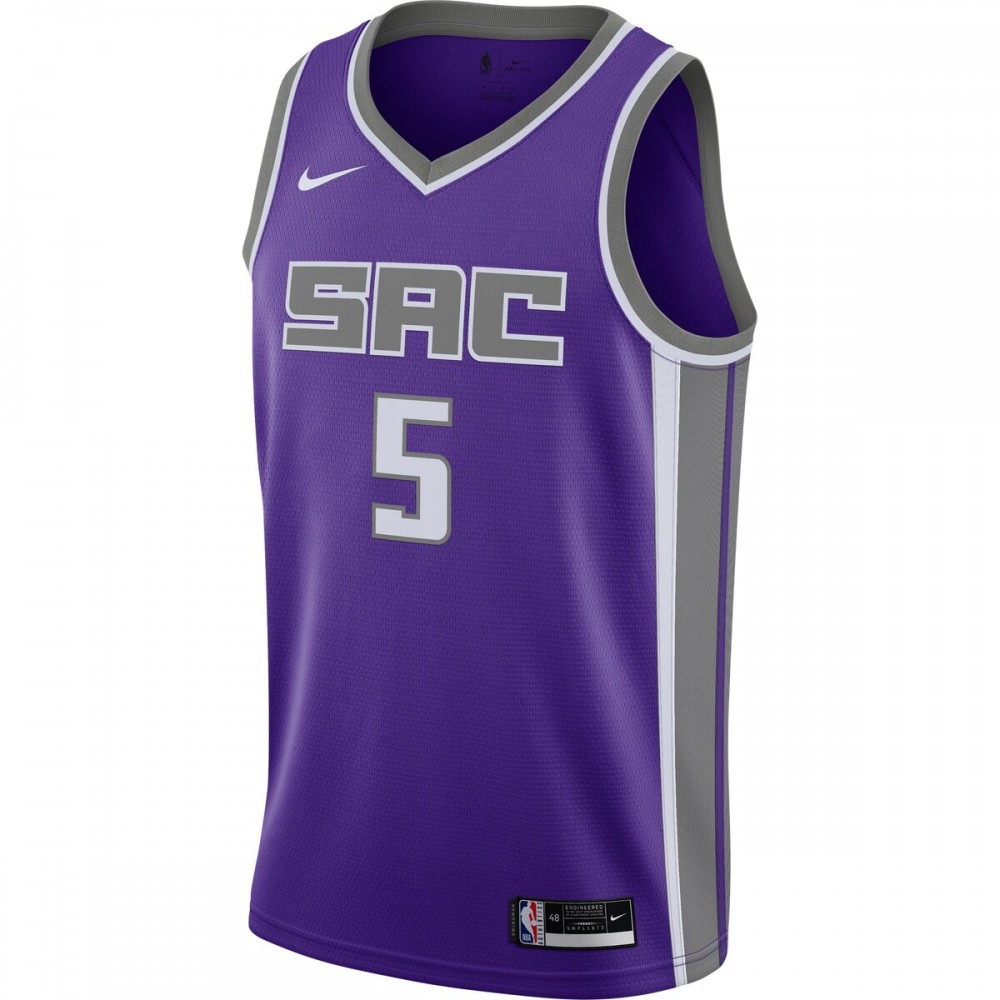 De'Aaron Fox Sacramento Kings 2020/21 Swingman Jersey Purple Icon Edition - second front view