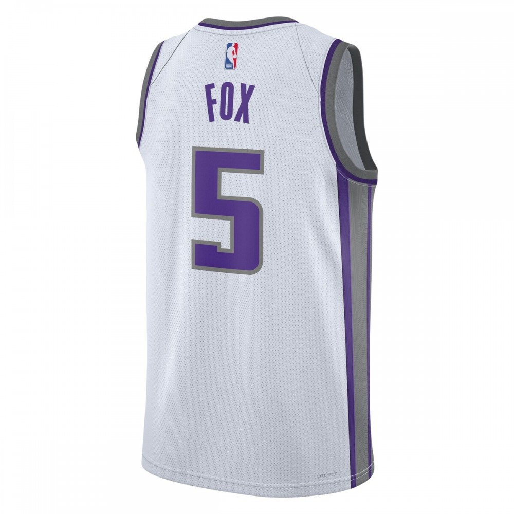 De'Aaron Fox Sacramento Kings Unisex 2022/23 Swingman Jersey Association Edition White - back view