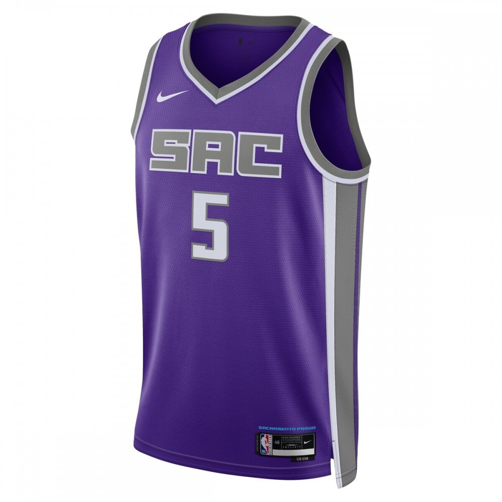 De'Aaron Fox Sacramento Kings Unisex 2022/23 Swingman Jersey Icon Edition Purple - second front view