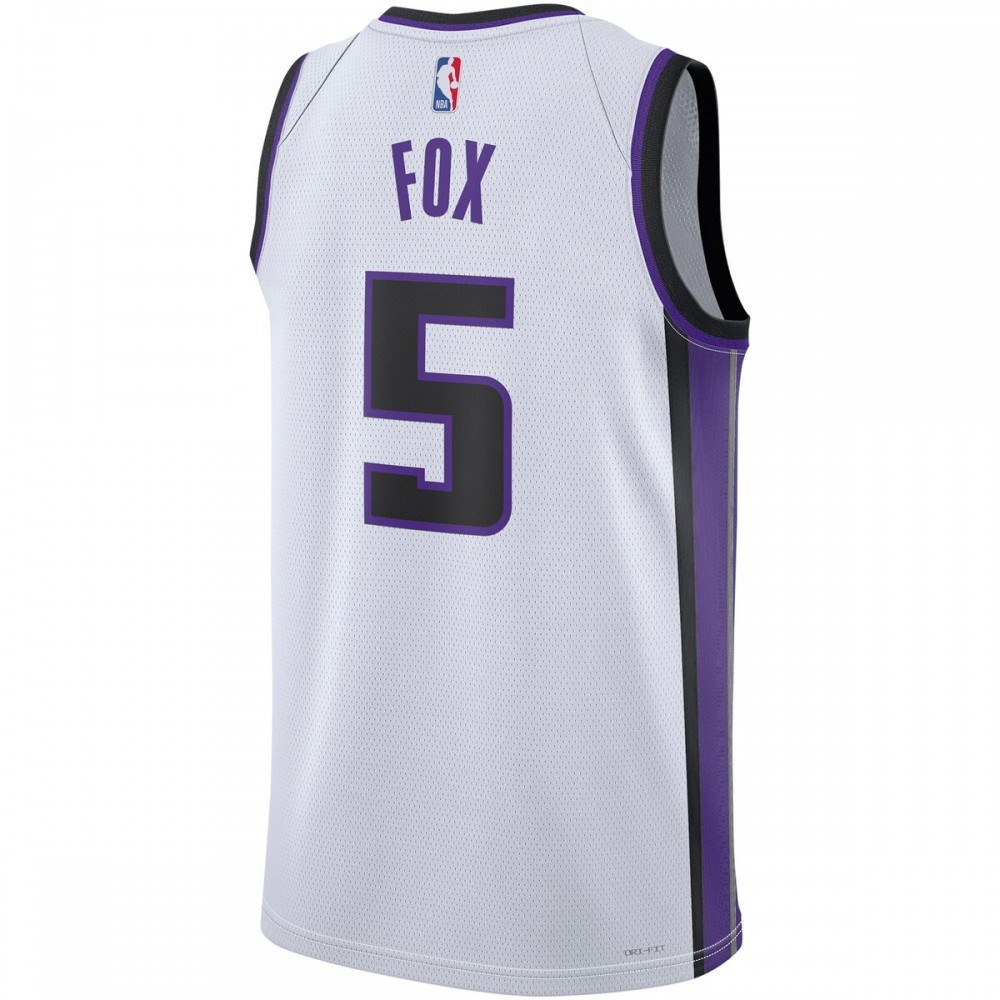 De'Aaron Fox Sacramento Kings Unisex Swingman Jersey Association Edition White - back view