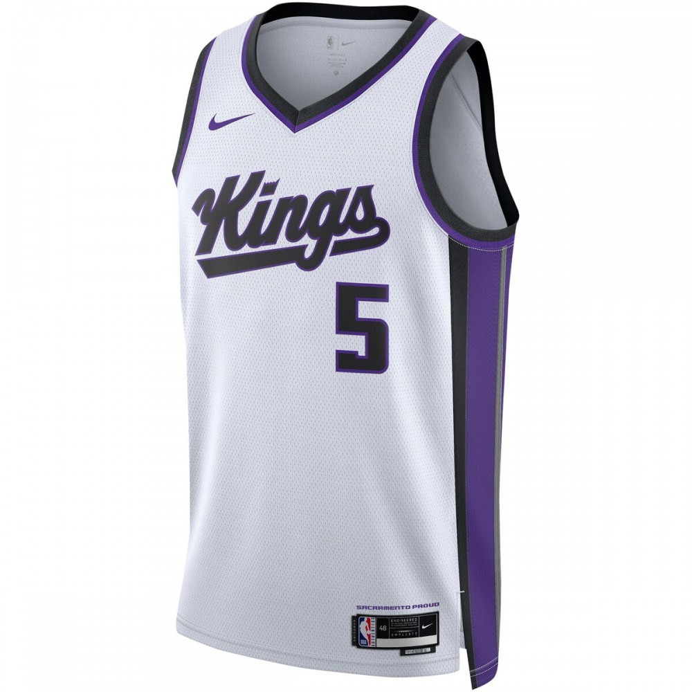 De'Aaron Fox Sacramento Kings Unisex Swingman Jersey Association Edition White - second front view