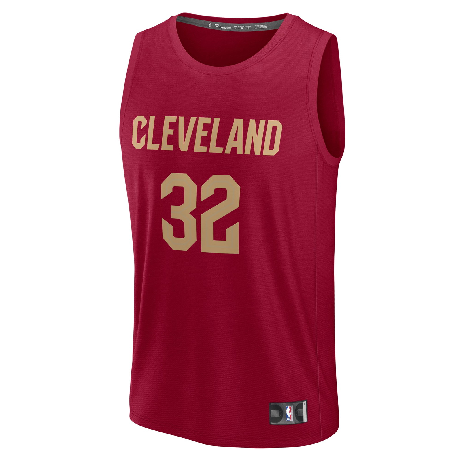 Dean Wade Cleveland Cavaliers Fast Break Player Jersey Icon Edition Wine - front view