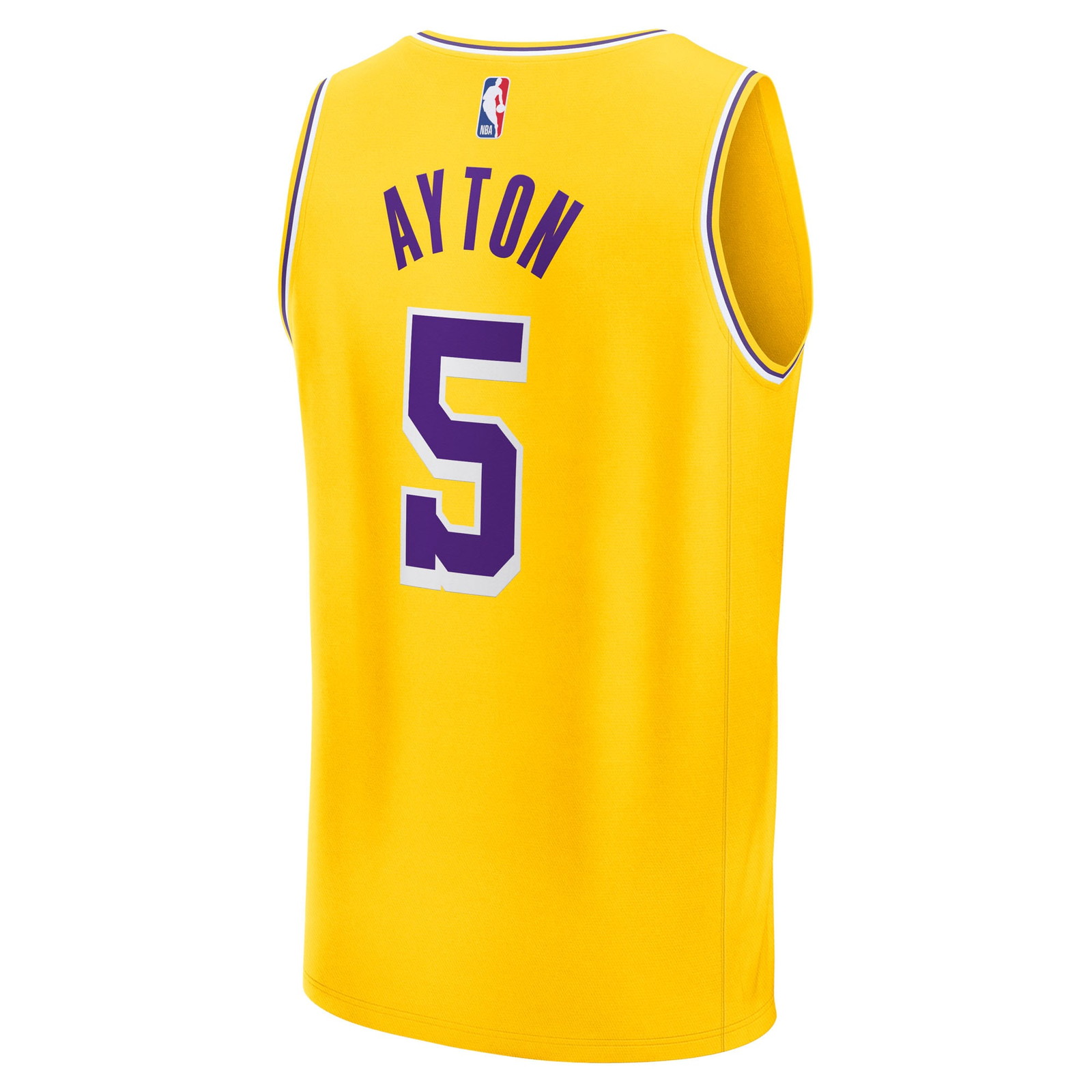 Deandre Ayton Los Angeles Lakers Fast Break Fan Version Player Jersey Icon Edition Gold - back view
