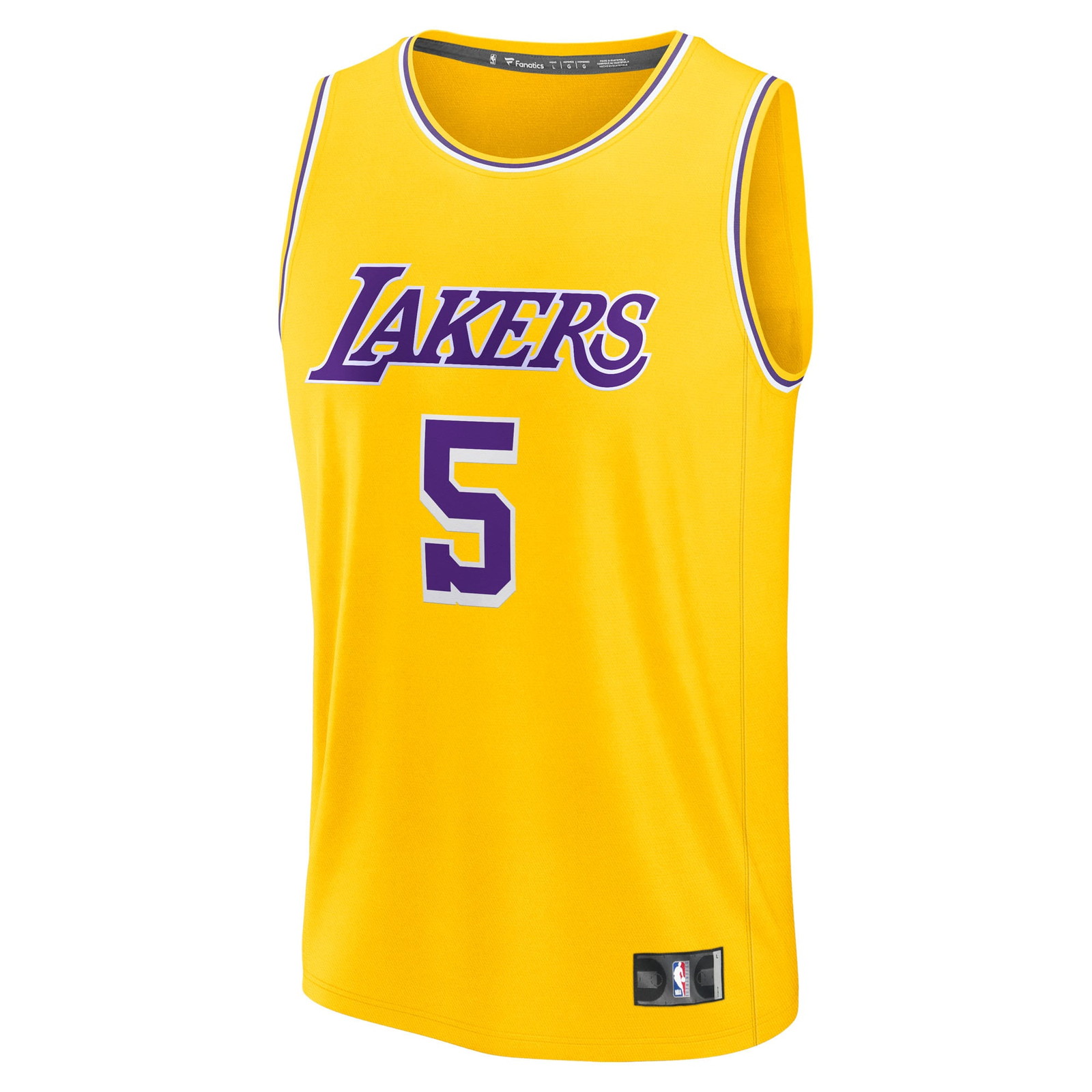 Deandre Ayton Los Angeles Lakers Fast Break Fan Version Player Jersey Icon Edition Gold - front view