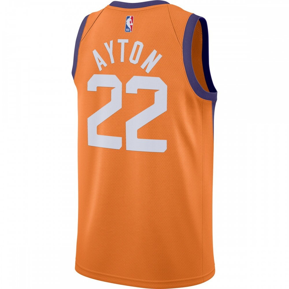 Deandre Ayton Phoenix Suns 2020/21 Swingman Jersey Statement Edition Orange - back view