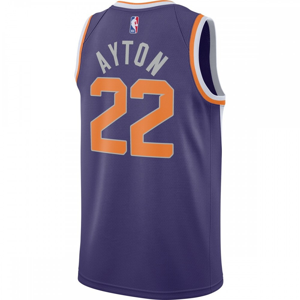 Deandre Ayton Phoenix Suns 2020/21 Swingman Player Jersey Icon Edition Purple - back view