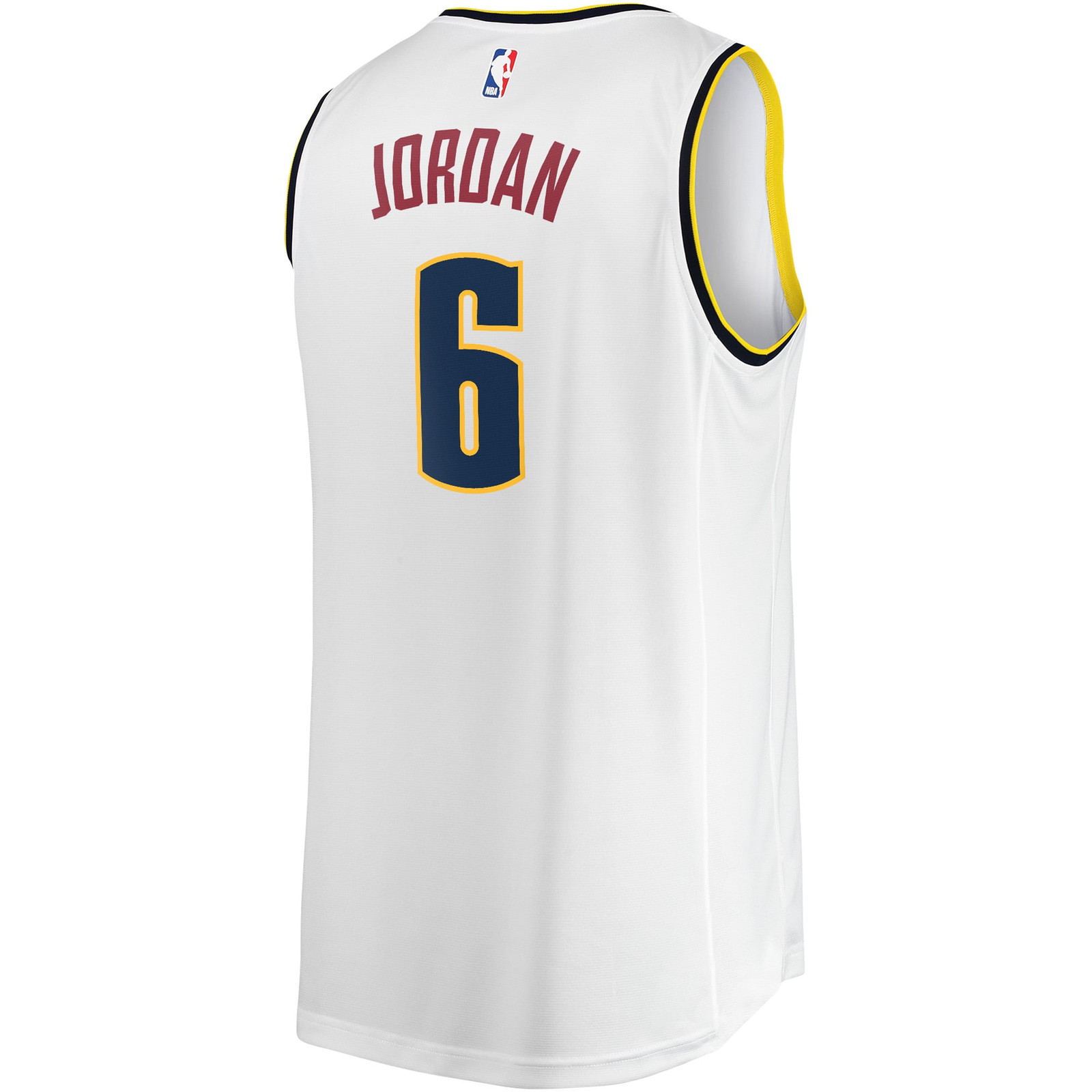 DeAndre Jordan Denver Nuggets Fast Break Player Jersey Association Edition White - back view