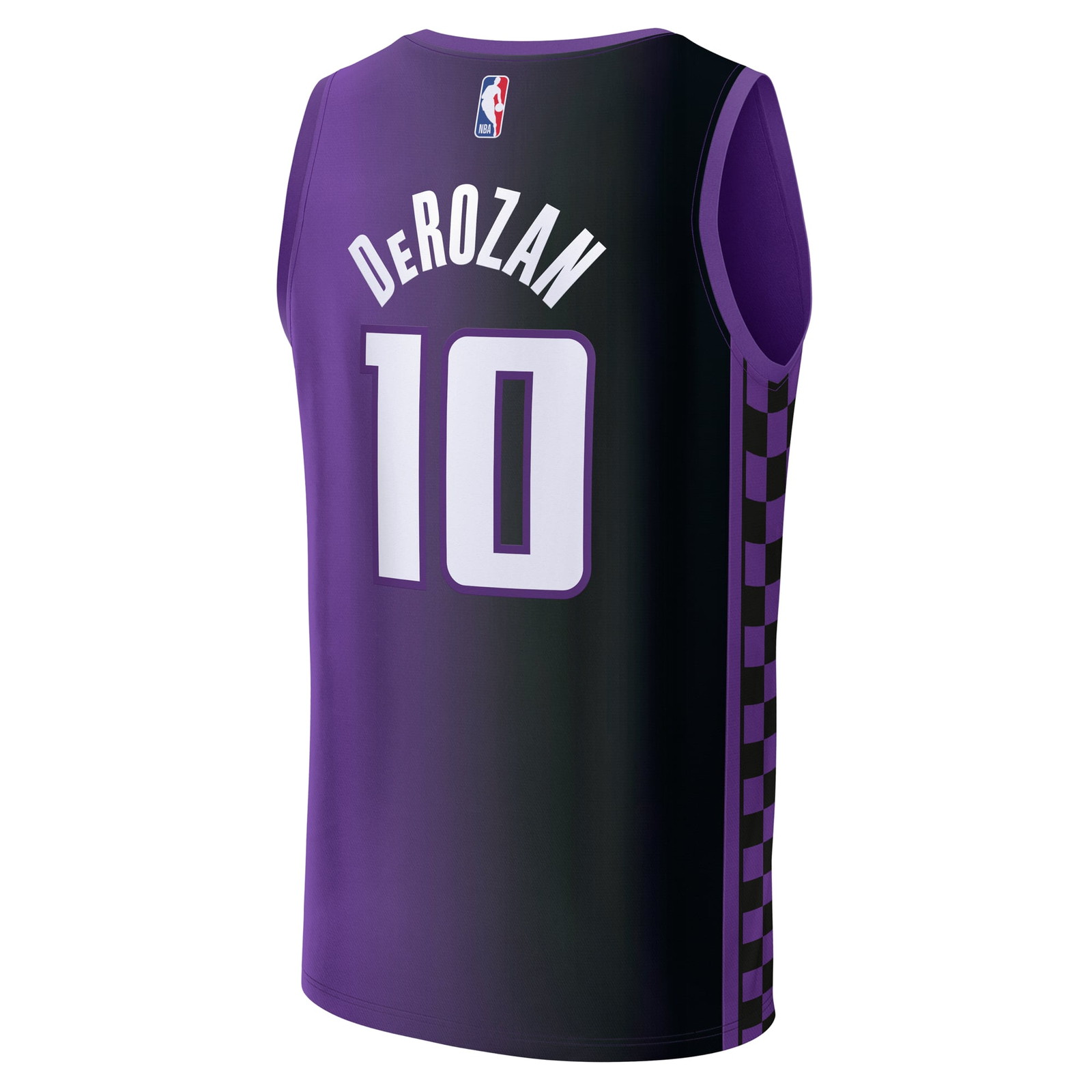 DeMar DeRozan Sacramento Kings Fast Break Fan Version Jersey Statement Edition Purple - back view