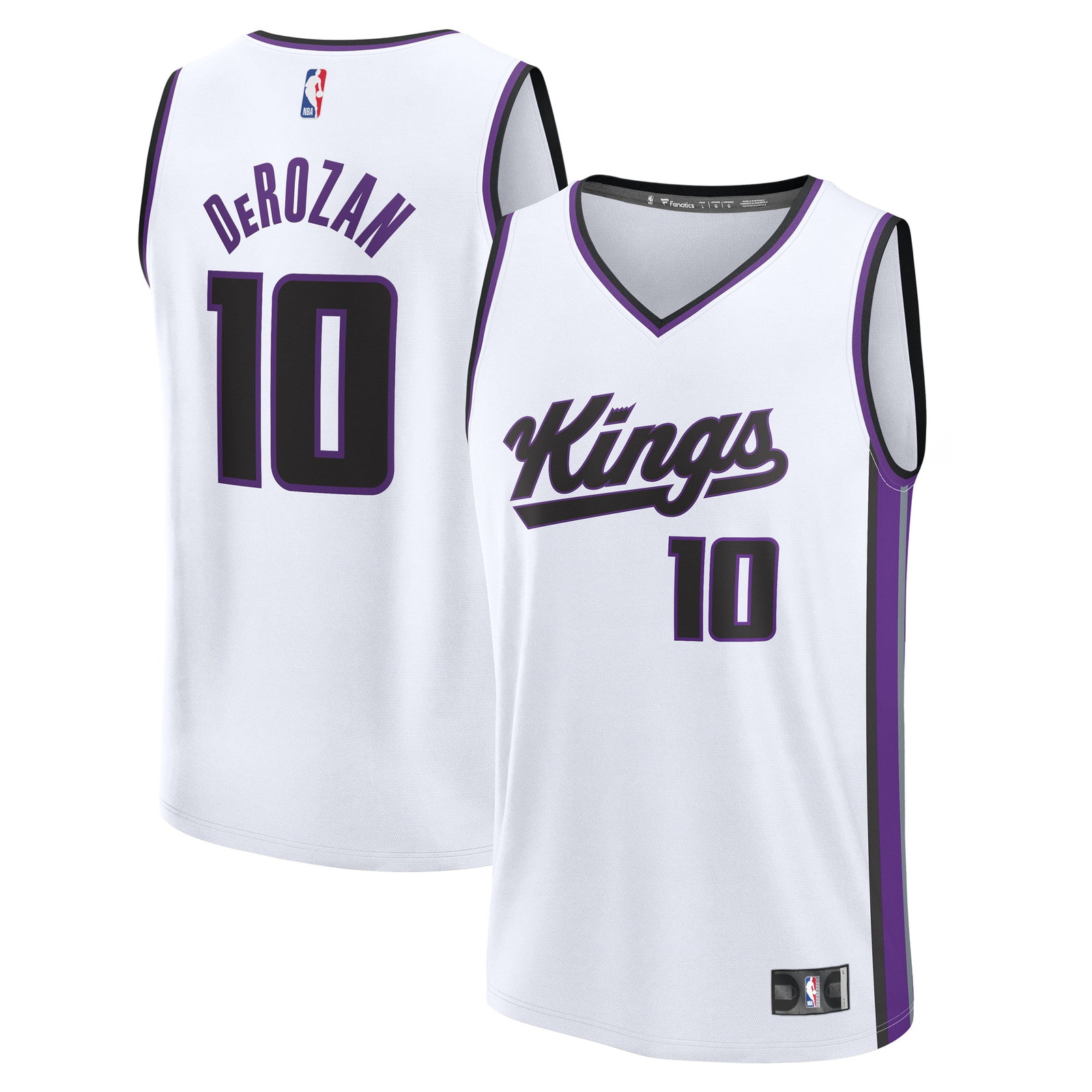 DeMar DeRozan Sacramento Kings Fast Break Fan Version Player Jersey - front and back view