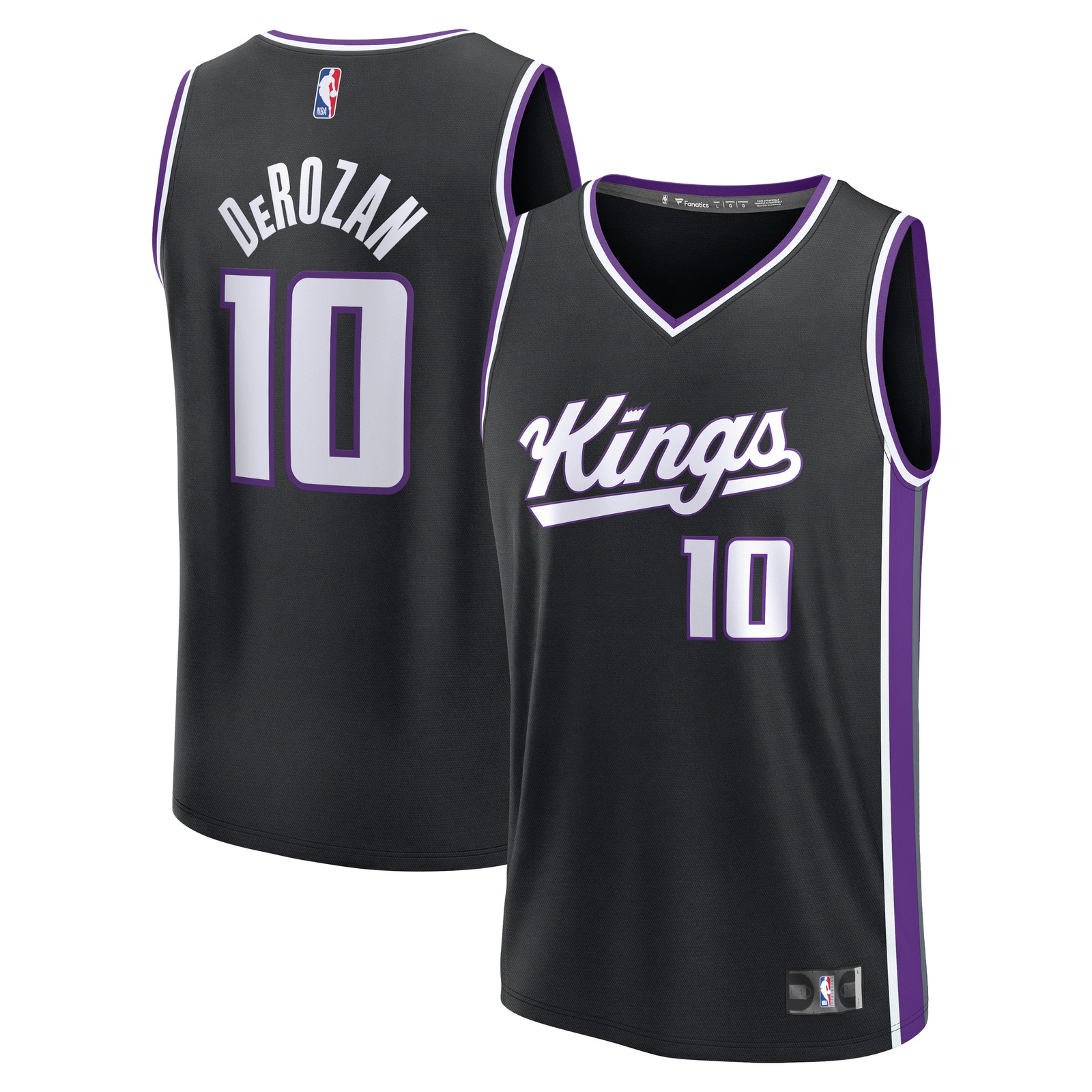 DeMar DeRozan Sacramento Kings Fast Break Fan Version Player Jersey Icon - front and back view