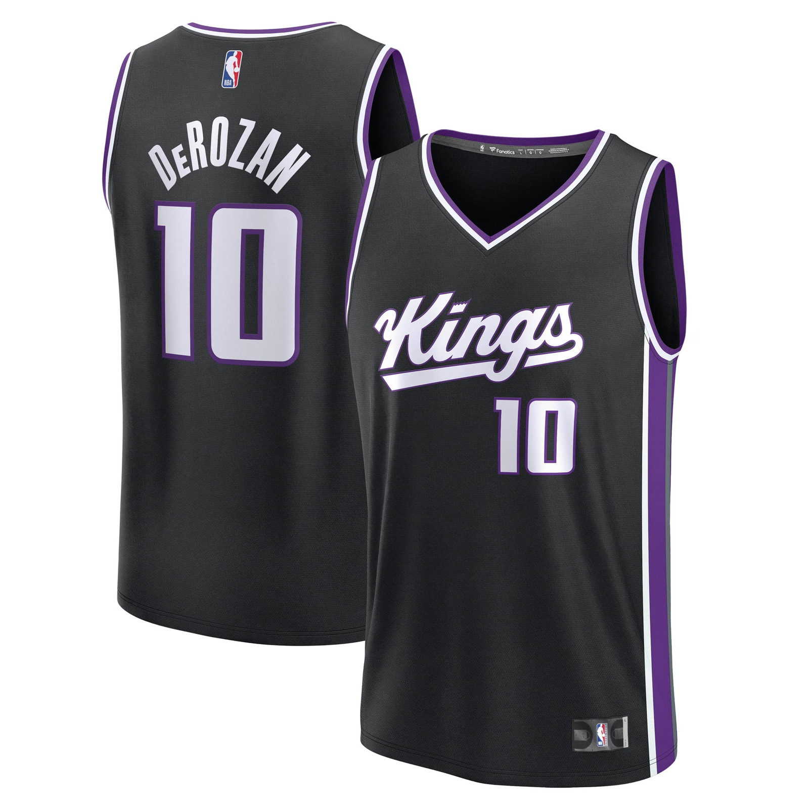 DeMar DeRozan Sacramento Kings Youth Fast Break Fan Version Player Jersey - front and back view