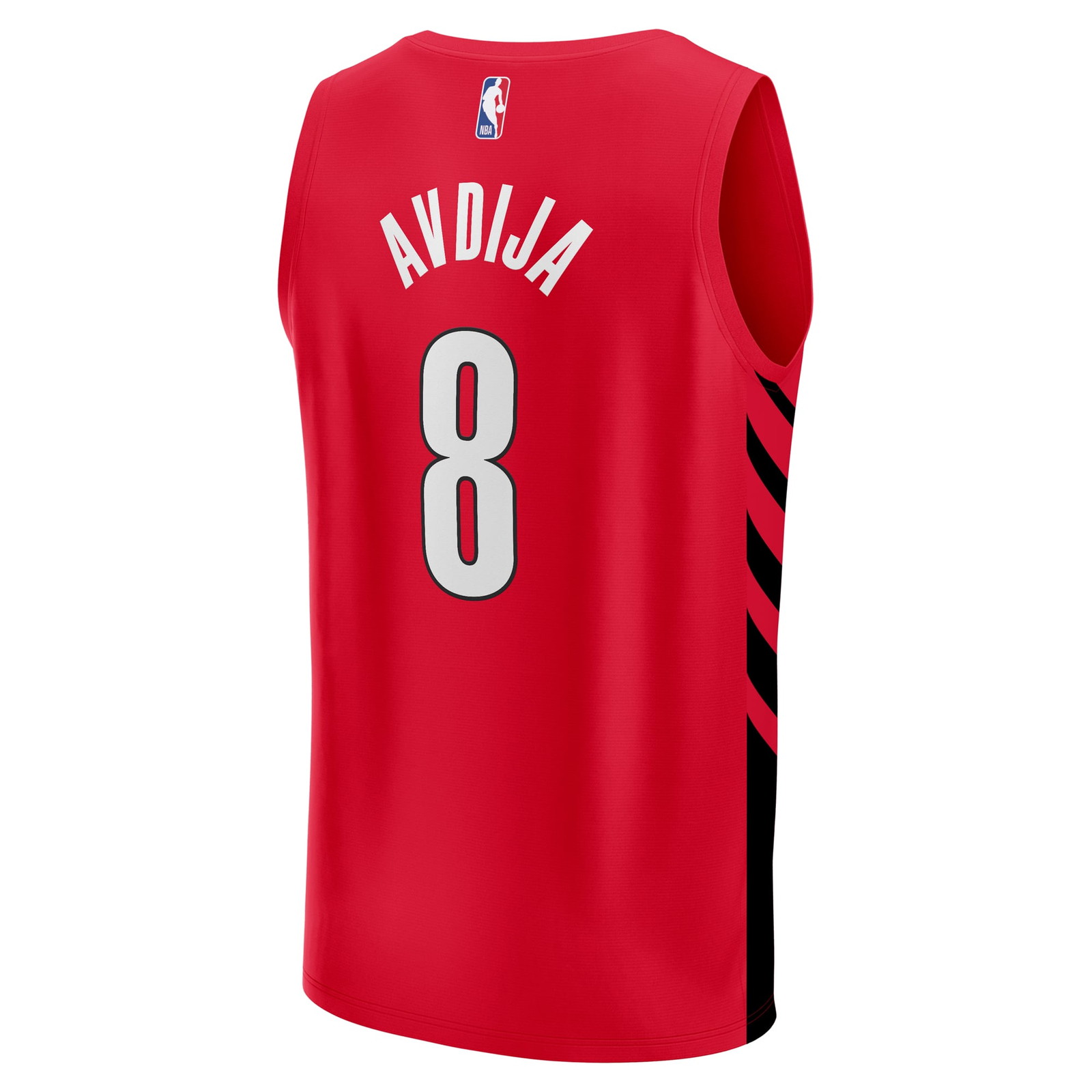 Deni Avdija Portland Trail Blazers Fast Break Player Jersey Statement Edition Red - back view