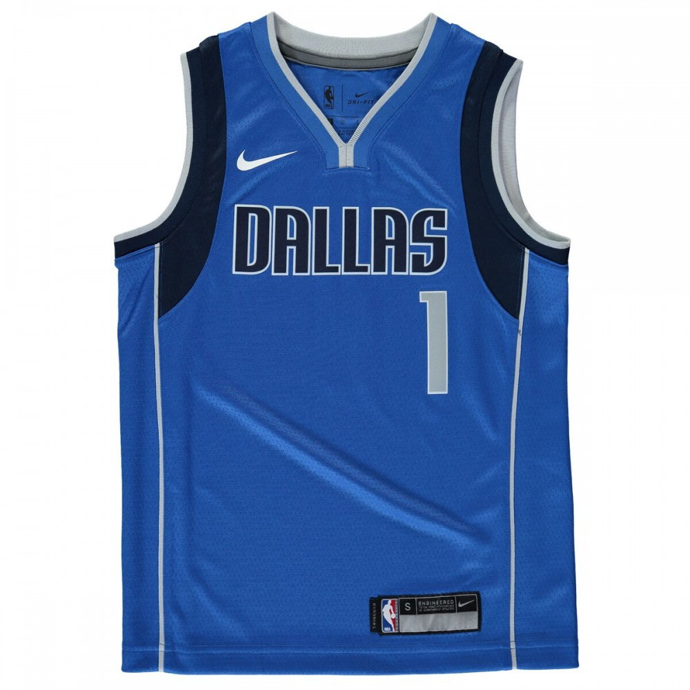Dennis Smith Dallas Mavericks Youth Swingman Jersey Blue Icon Edition - second front view