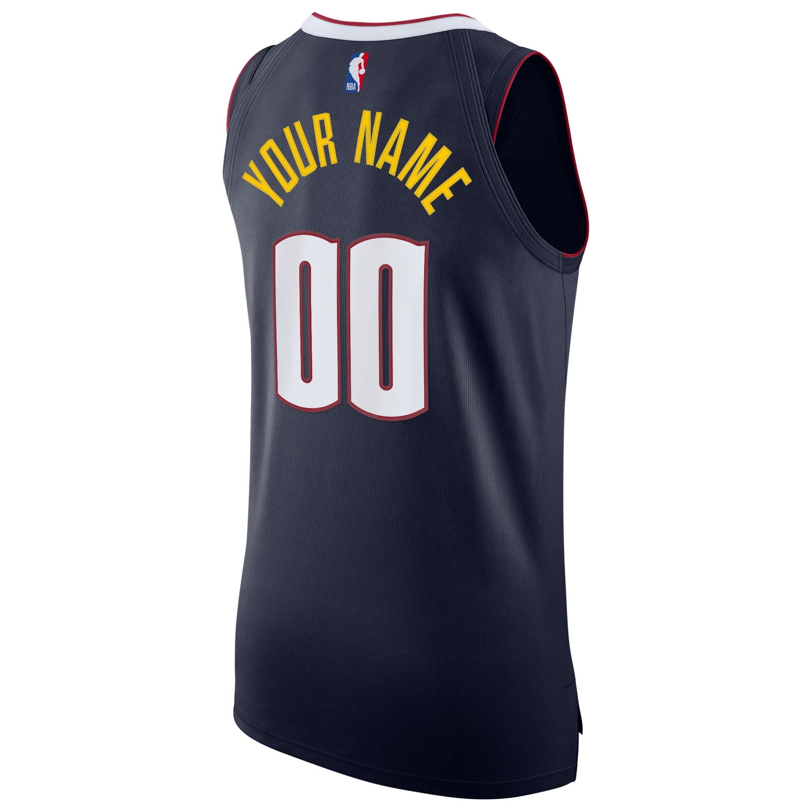 Denver Nuggets 2020/21 Pro Cut Custom Jersey Navy Icon Edition - back view