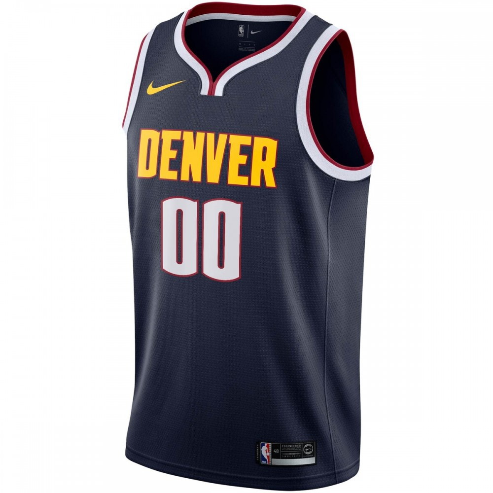 Denver Nuggets Custom Swingman Jersey Navy Icon Edition - second front view