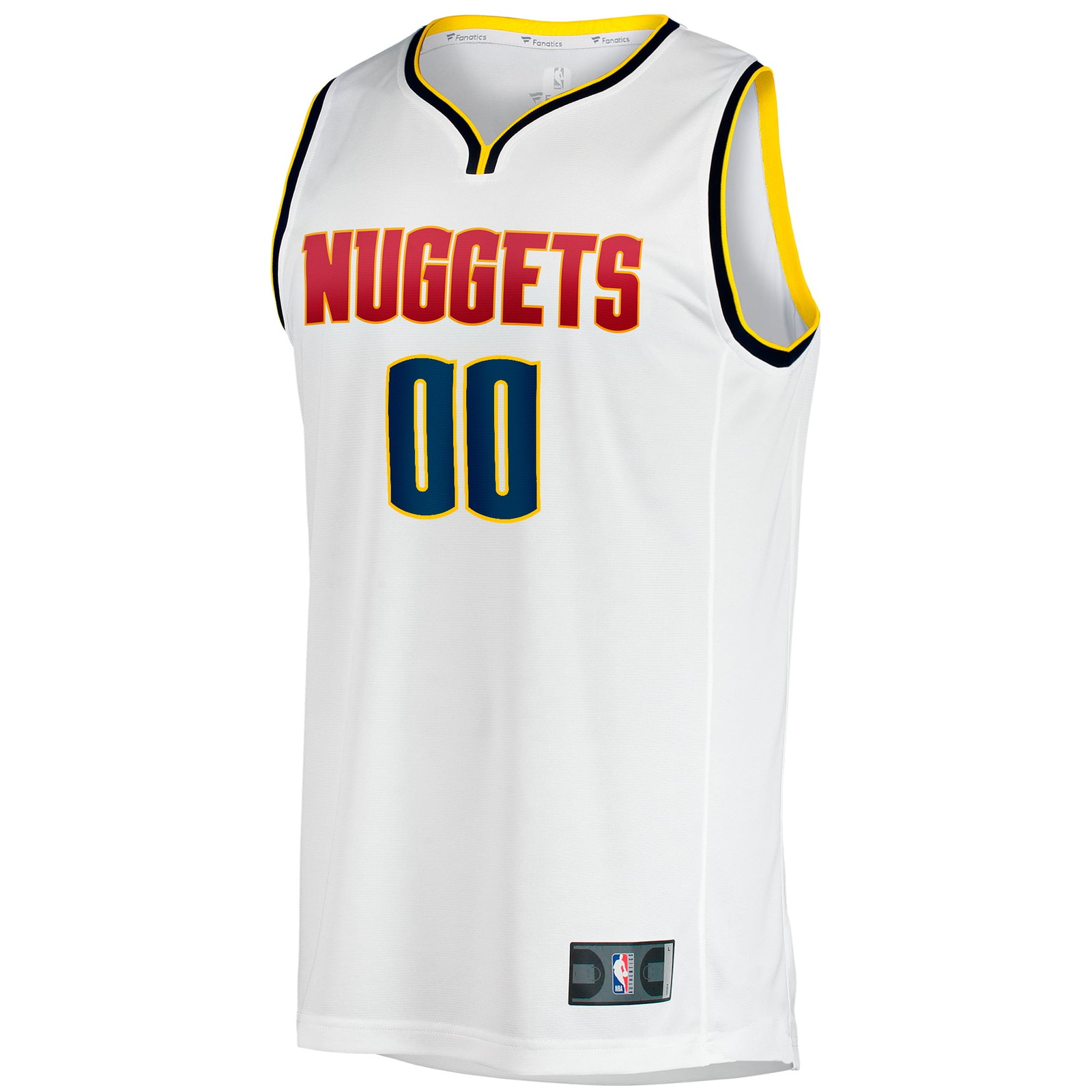 Denver Nuggets Fast Break Custom Fan Version Jersey Association Edition White - front view