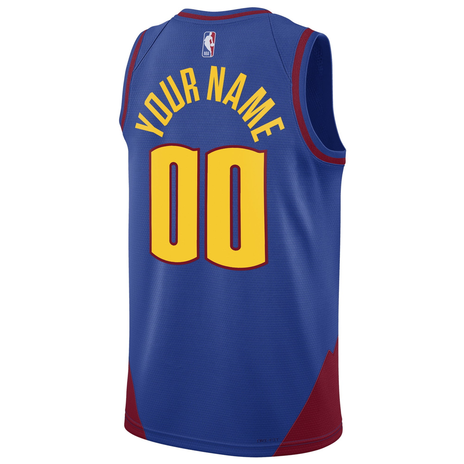 Denver Nuggets Unisex 2022/23 Swingman Custom Jersey Statement Edition Blue - back view