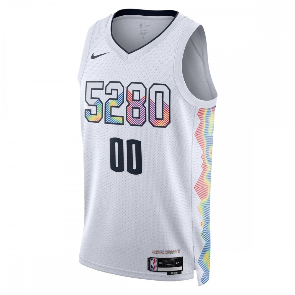 Denver Nuggets Unisex 2024/25 Custom Swingman Jersey City Edition White - second front view