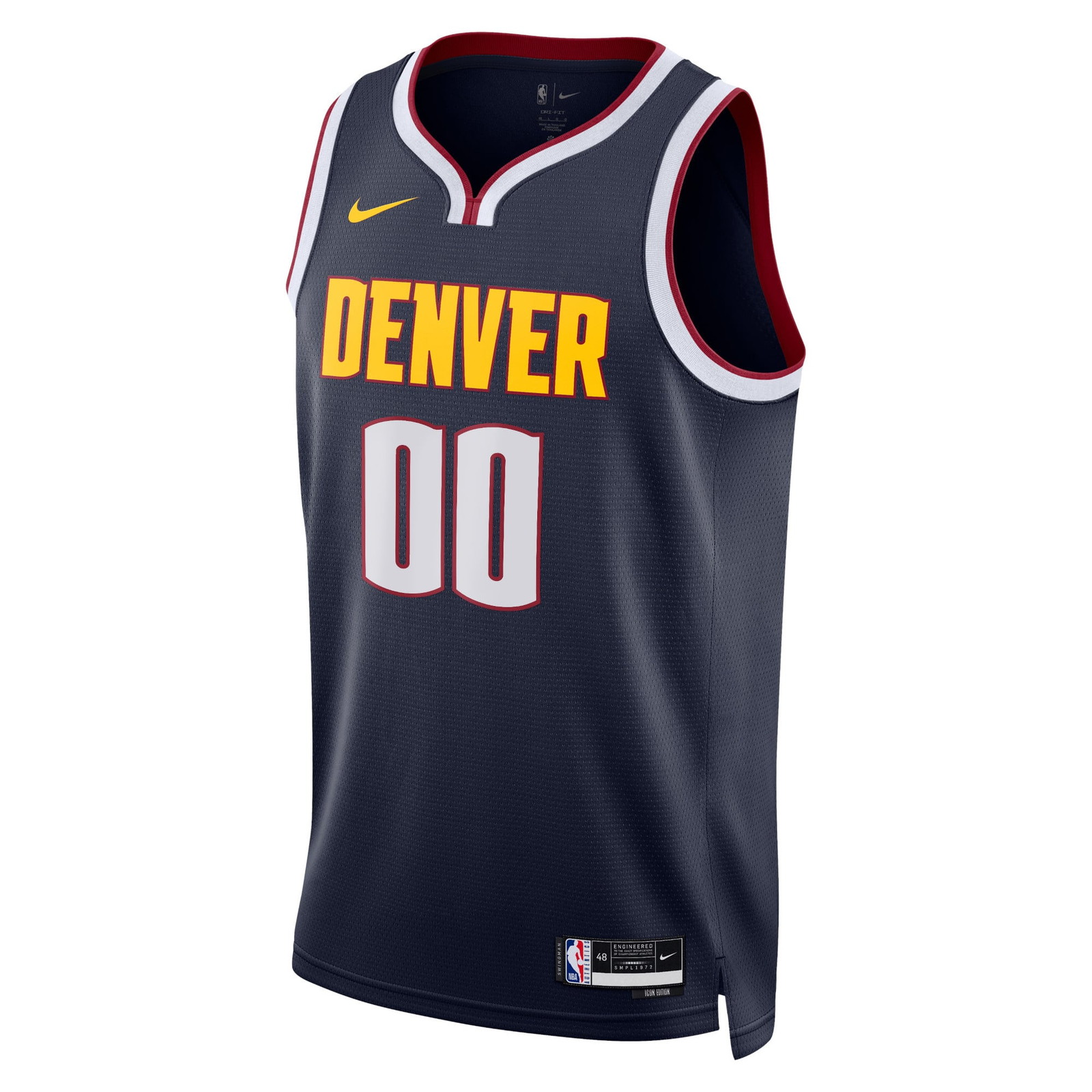 Denver Nuggets Unisex Swingman Custom Jersey Navy Icon Edition - front view