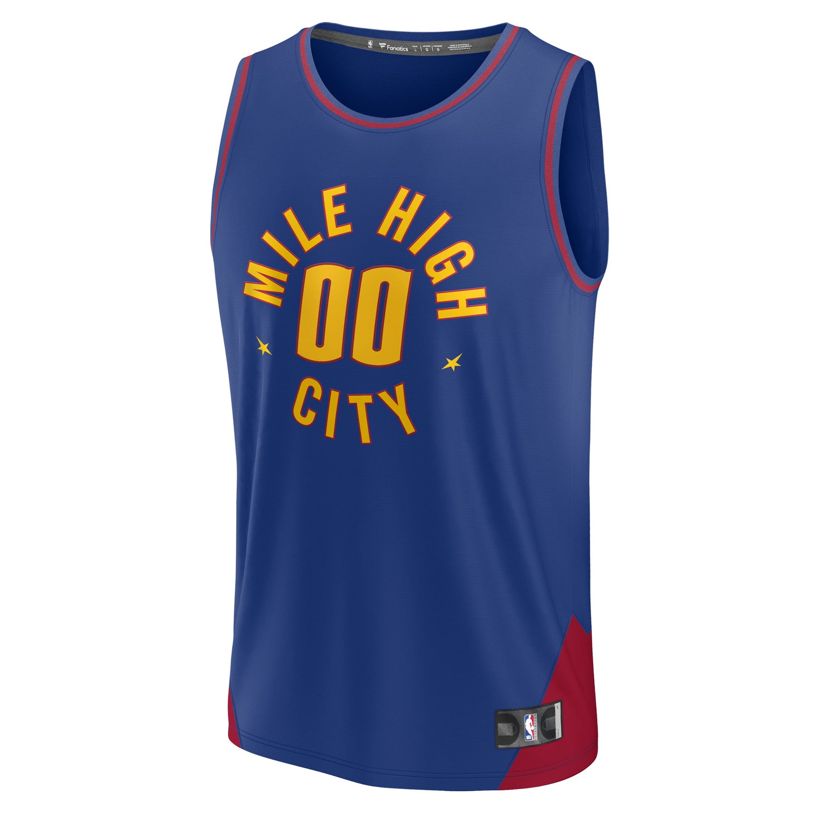 Denver Nuggets Youth Fast Break Fan Version Custom Jersey Statement Edition Blue - front view