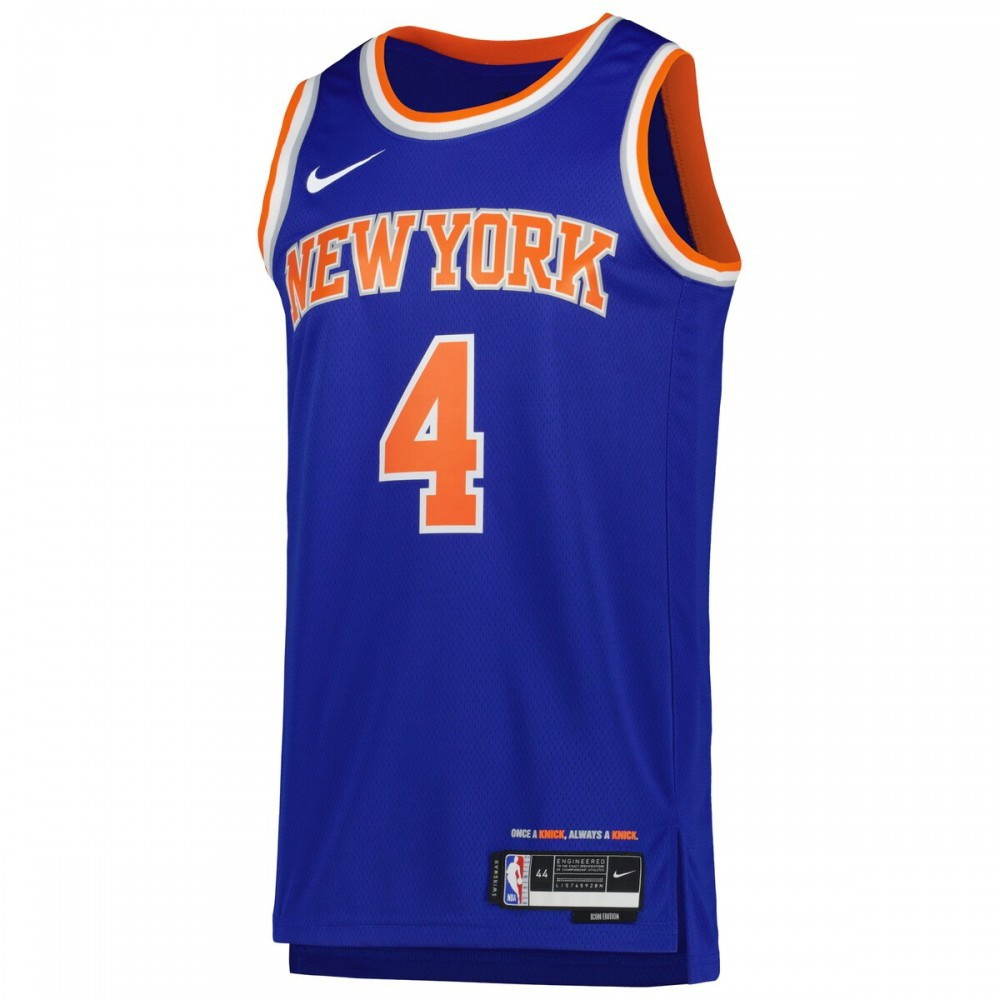 Derrick Rose New York Knicks Unisex 2022/23 Swingman Jersey Icon Edition Blue - second front view