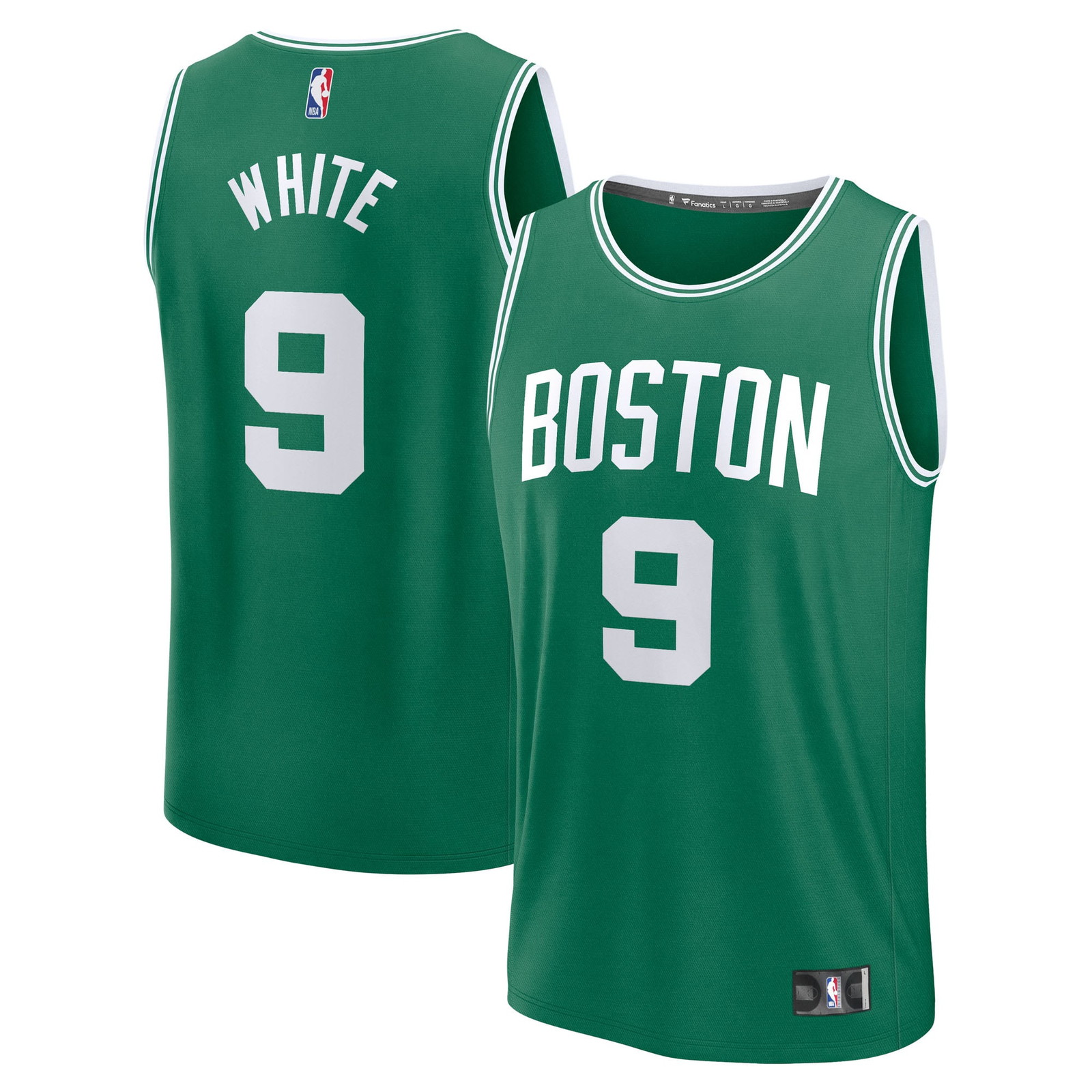 Derrick White Boston Celtics Fast Break Fan Version Player Jersey Icon - front and back view