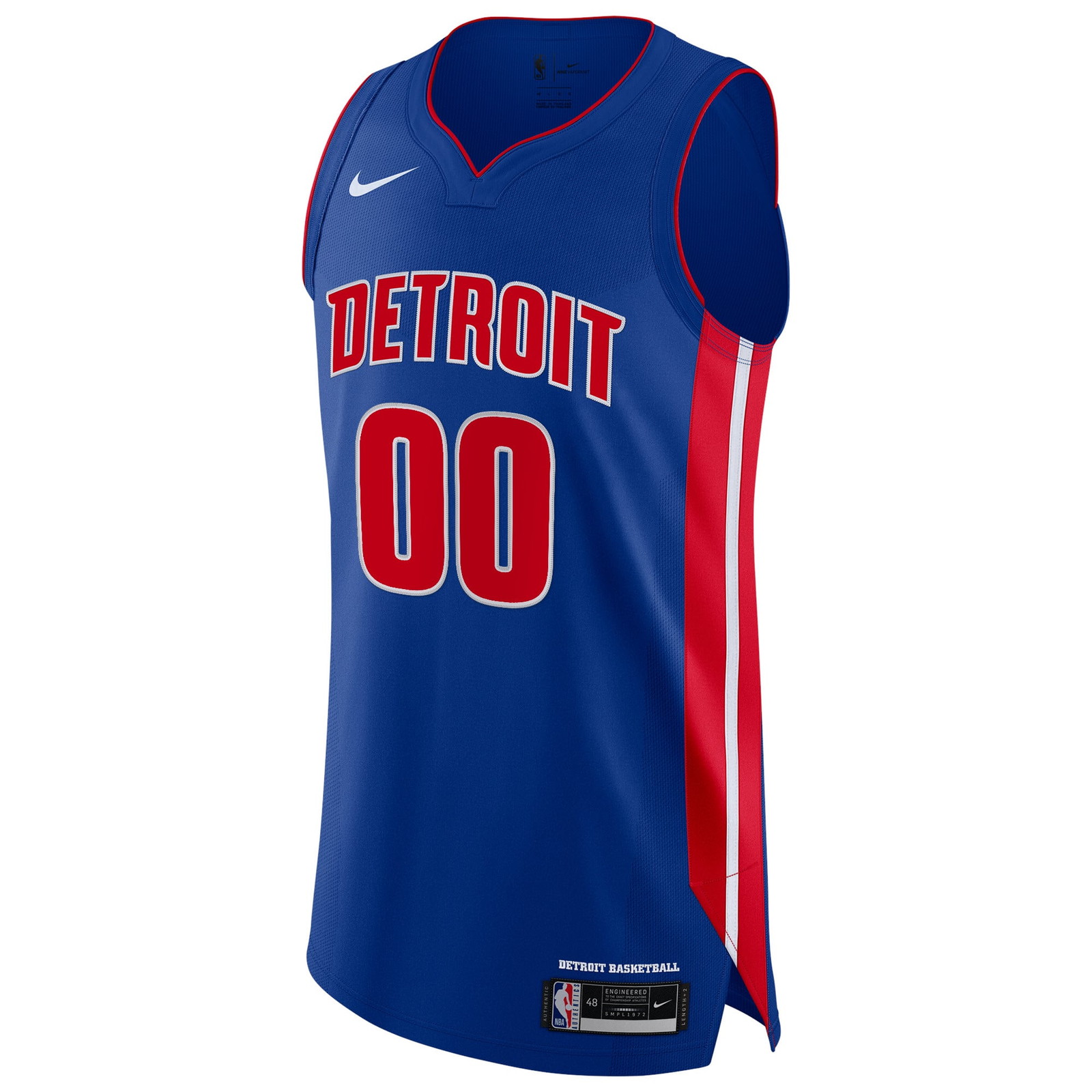 Detroit Pistons Pro Cut Custom Jersey Blue Icon Edition - front view