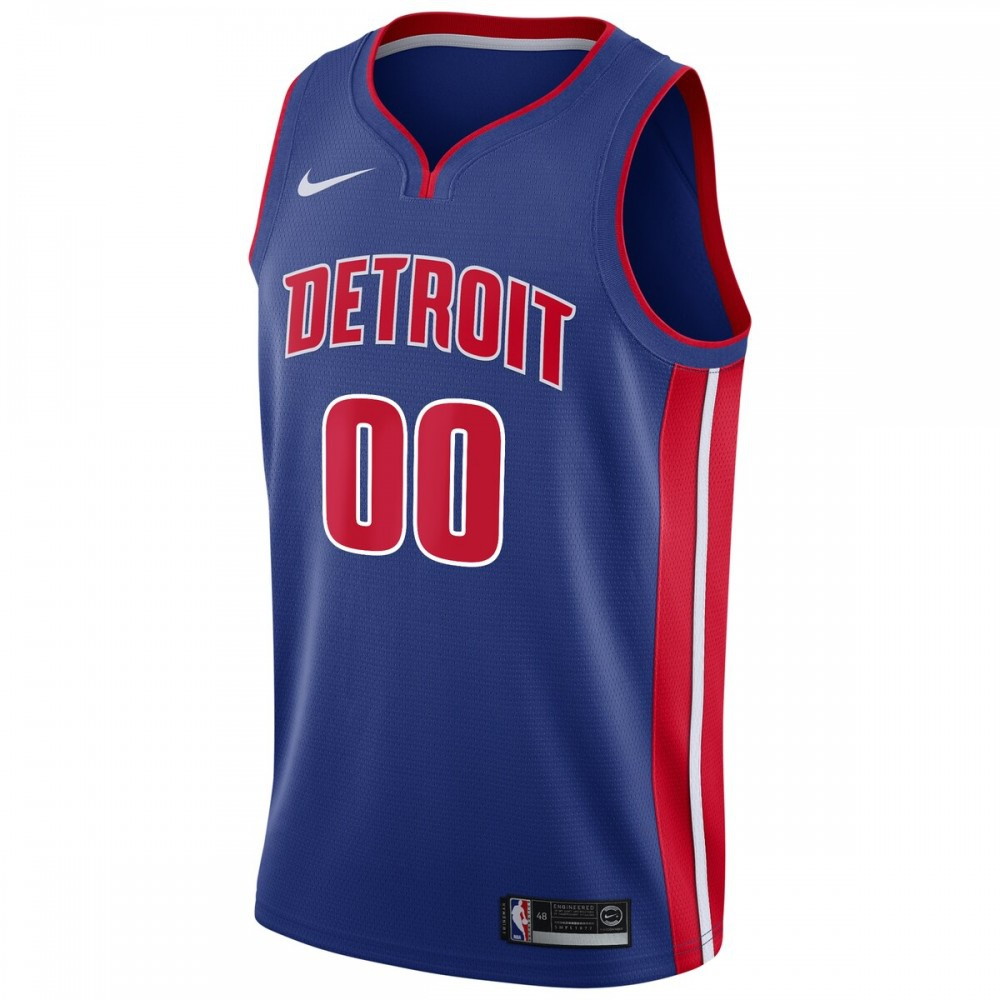 Detroit Pistons Swingman Custom Jersey Blue Icon Edition - second front view