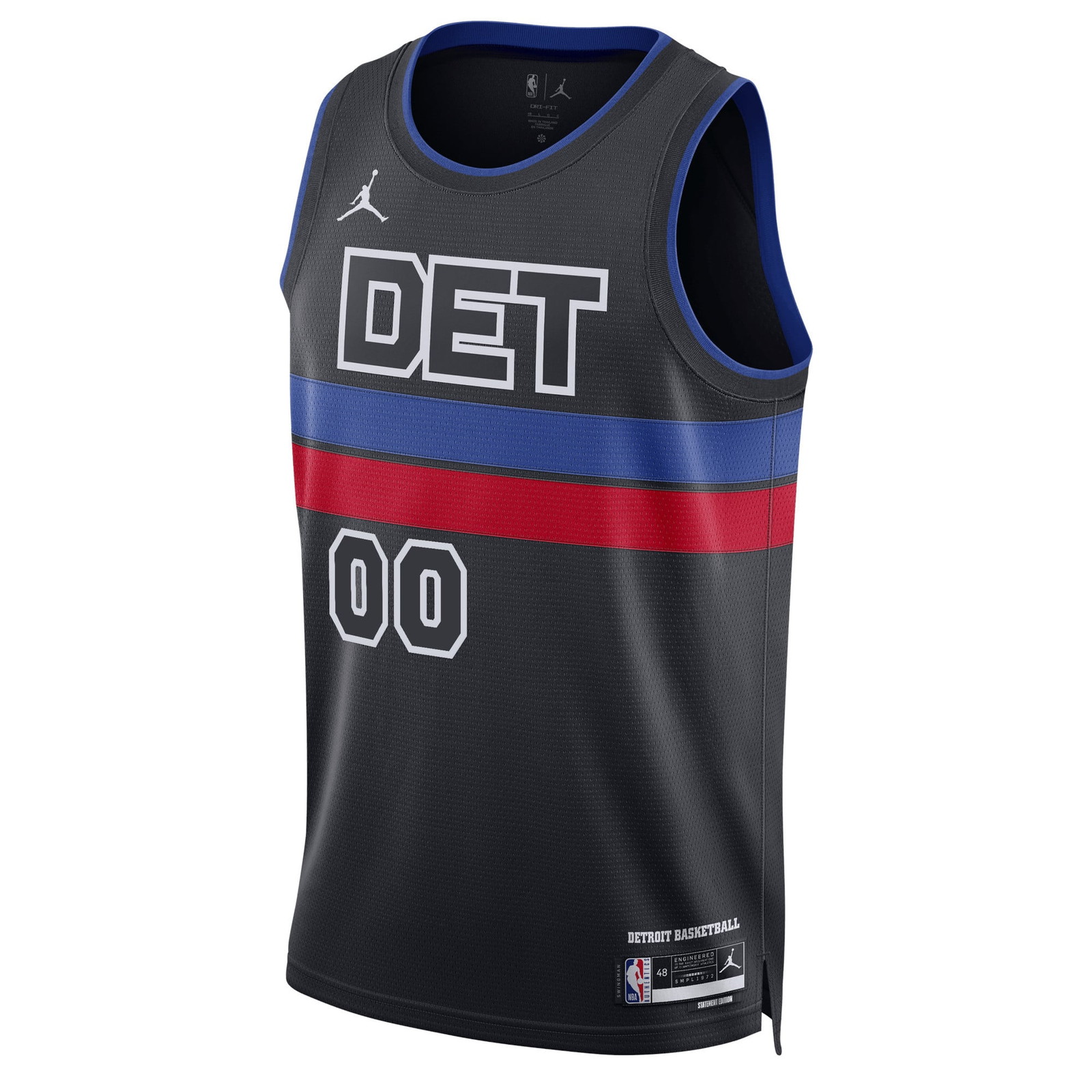 Detroit Pistons Unisex 2022/23 Swingman Custom Jersey Statement Edition Blue - front view