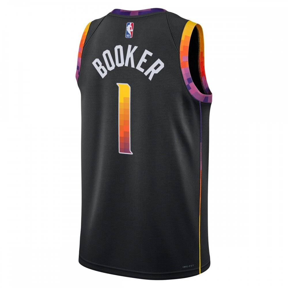 Devin Booker Phoenix Suns 2022/23 Statement Edition Swingman Jersey Black - back view