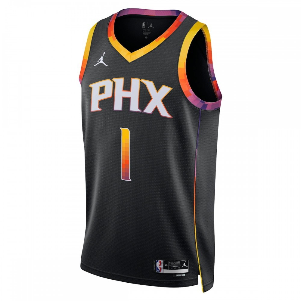Devin Booker Phoenix Suns 2022/23 Statement Edition Swingman Jersey Black - second front view