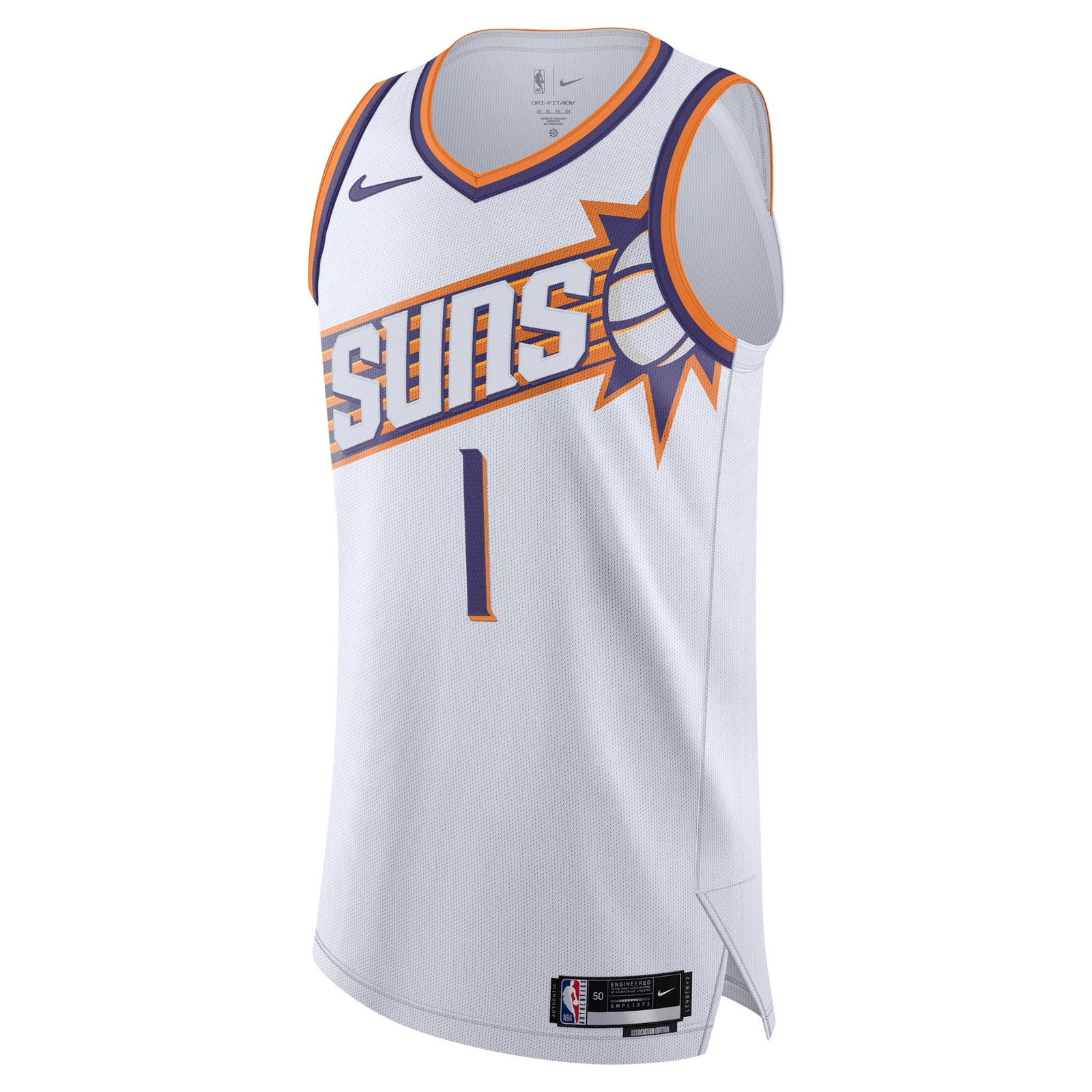 Devin Booker Phoenix Suns Pro Cut Jersey Association Edition White - front view