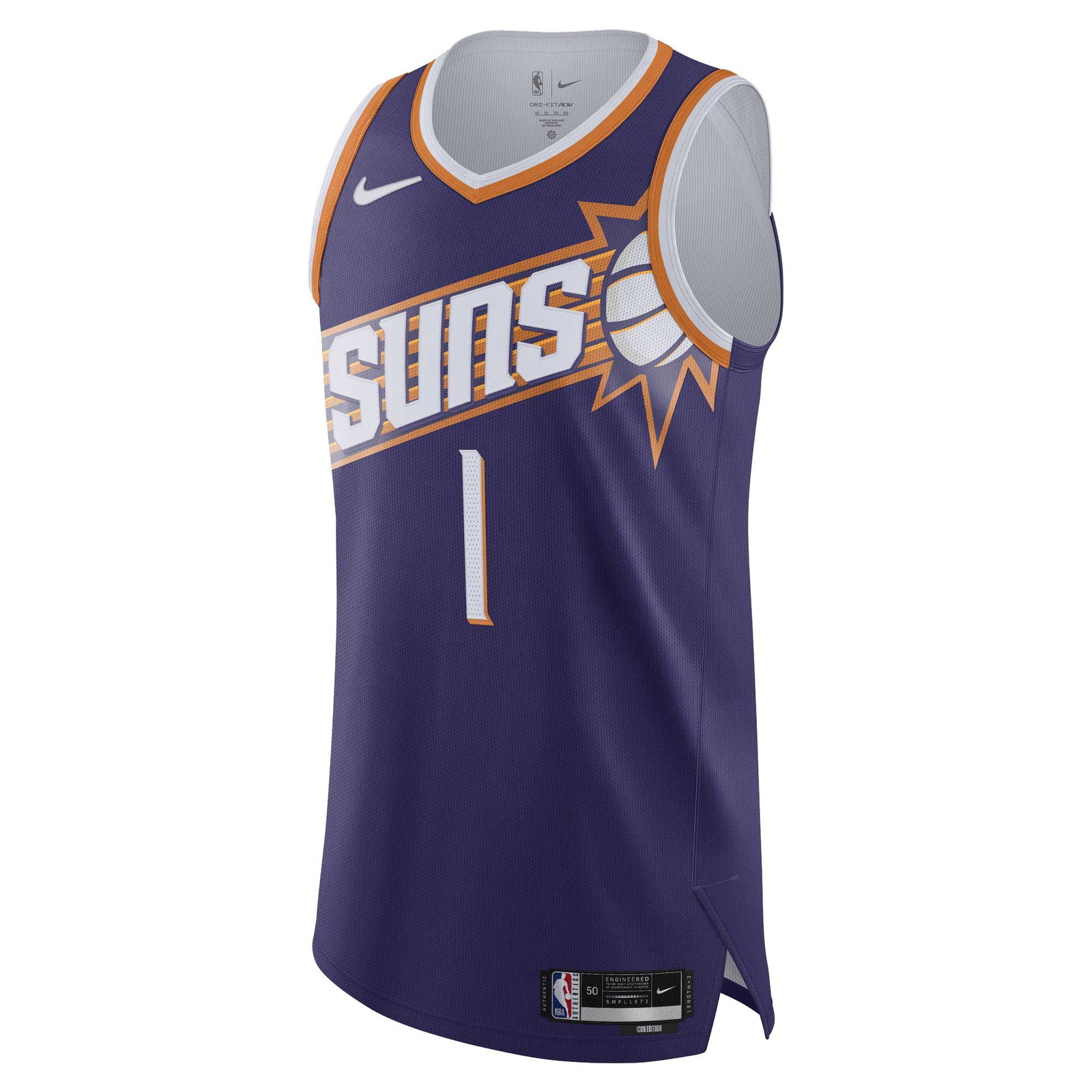 Devin Booker Phoenix Suns Pro Cut Jersey Icon Edition Purple - front view