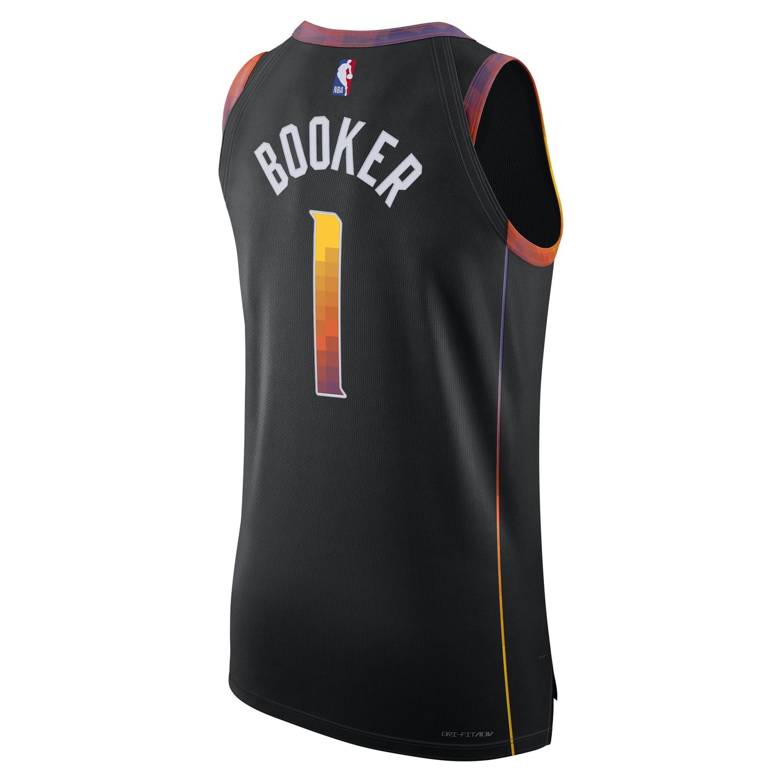 Devin Booker Phoenix Suns Pro Cut Player Jersey Statement Edition Black - back view