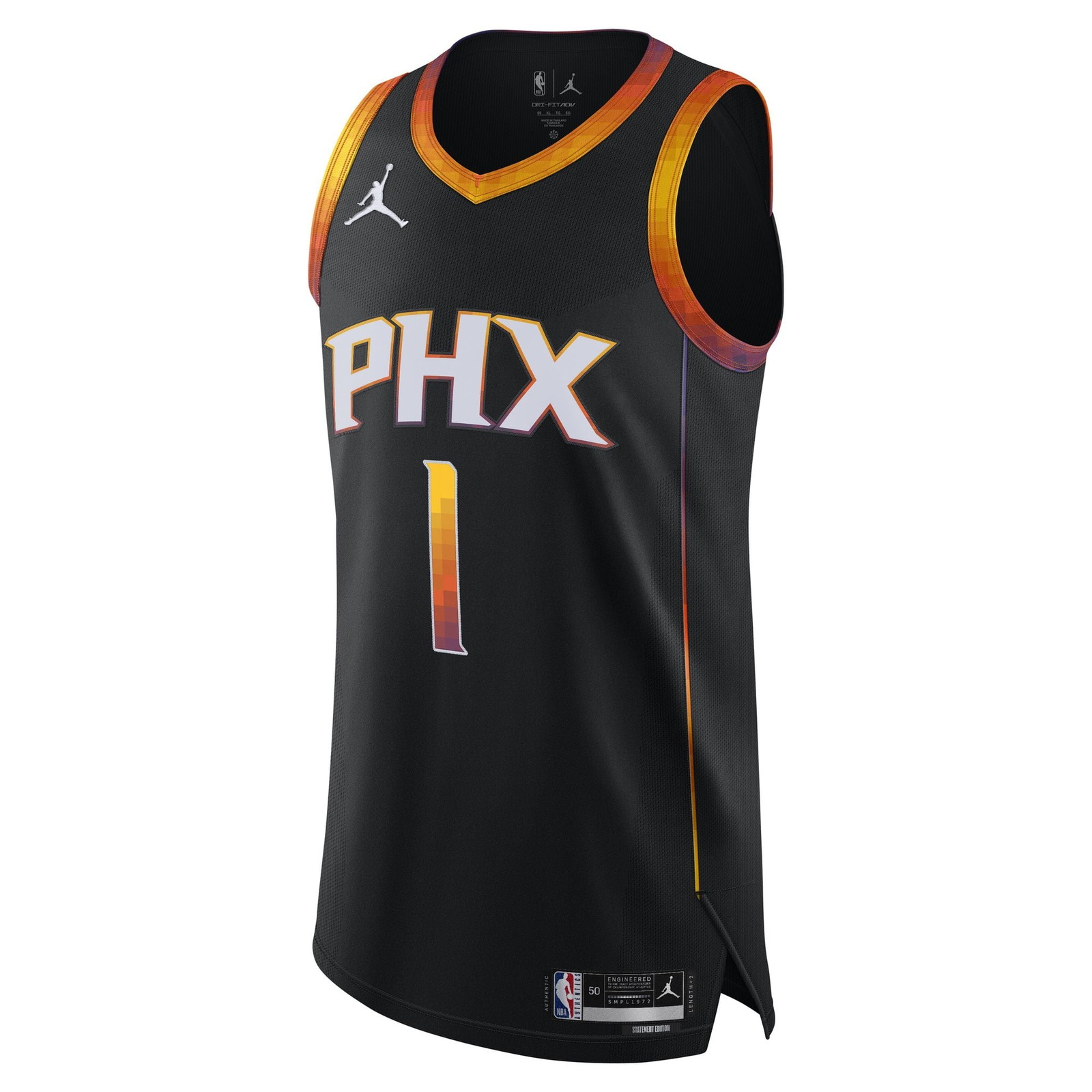 Devin Booker Phoenix Suns Pro Cut Player Jersey Statement Edition Black - front view