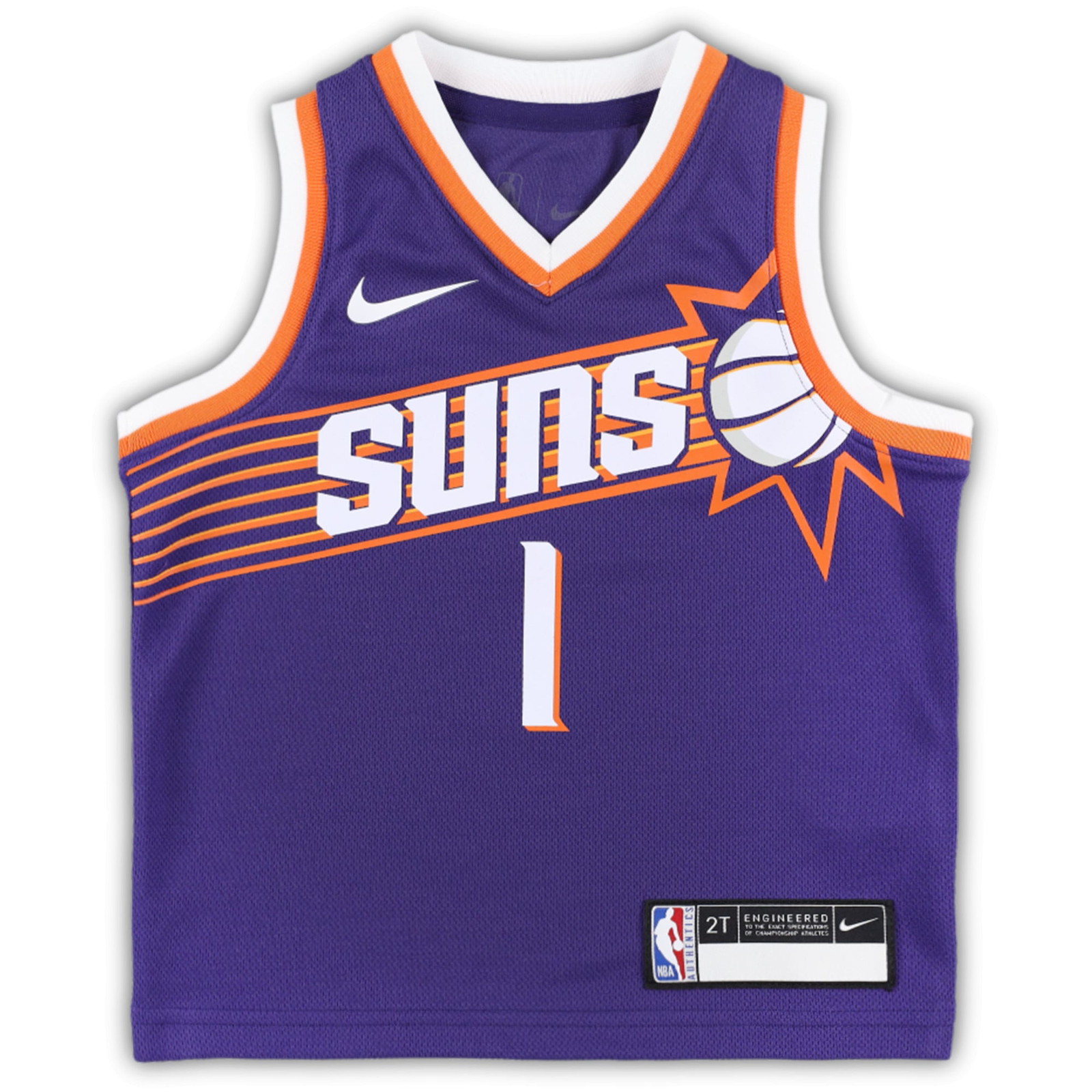Devin Booker Phoenix Suns Toddler Swingman Player Jersey Icon Edition Purple - front view