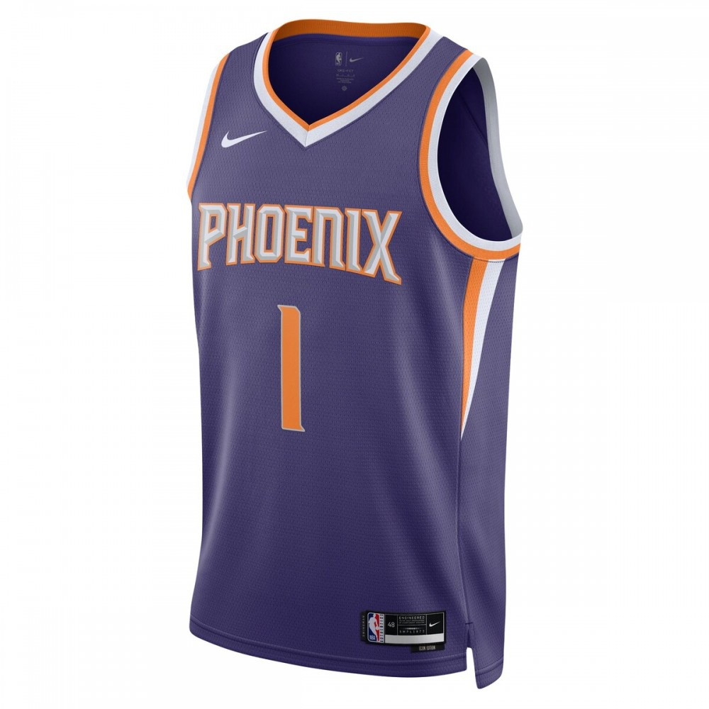 Devin Booker Phoenix Suns Unisex 2022/23 Swingman Jersey Icon Edition Purple - second front view