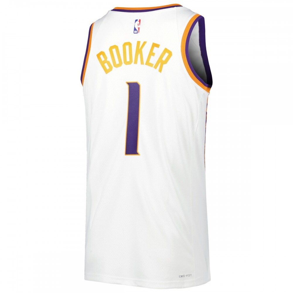 Devin Booker Phoenix Suns Unisex 2022/23 Swingman Jersey Icon Edition White - back view