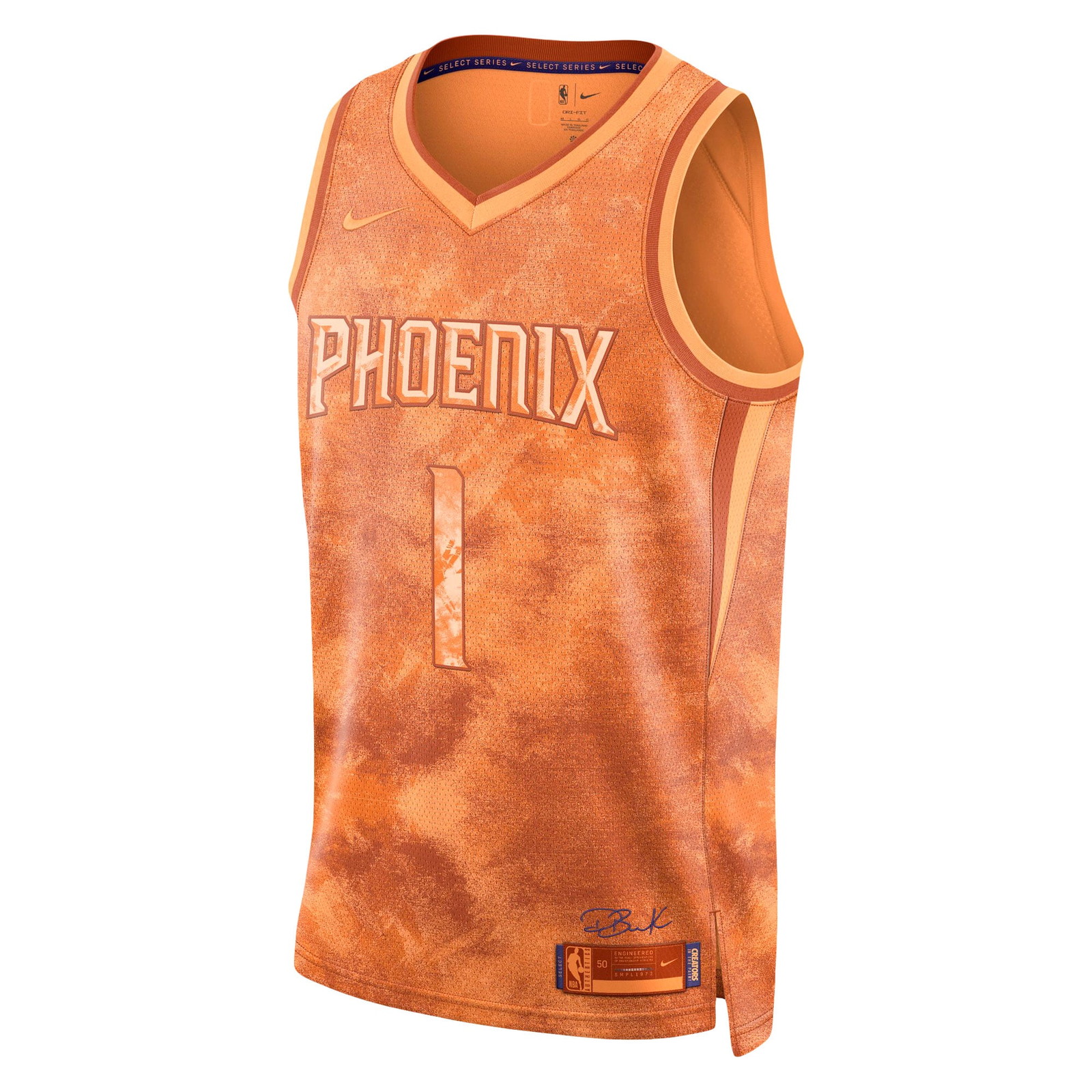 Devin Booker Phoenix Suns Unisex Select Series Swingman Jersey Orange - front view