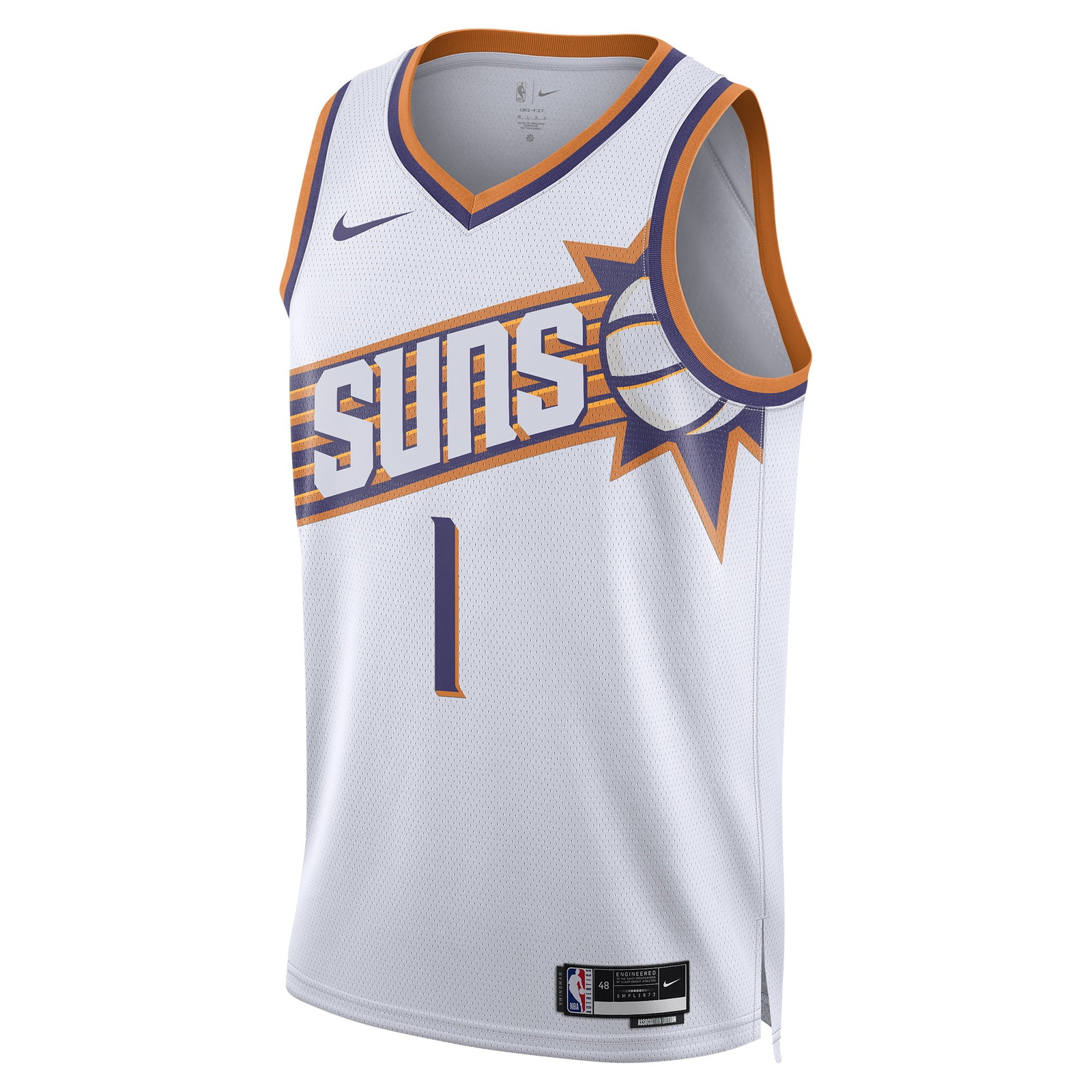 Devin Booker Phoenix Suns Unisex Swingman Jersey Association Edition White - front view